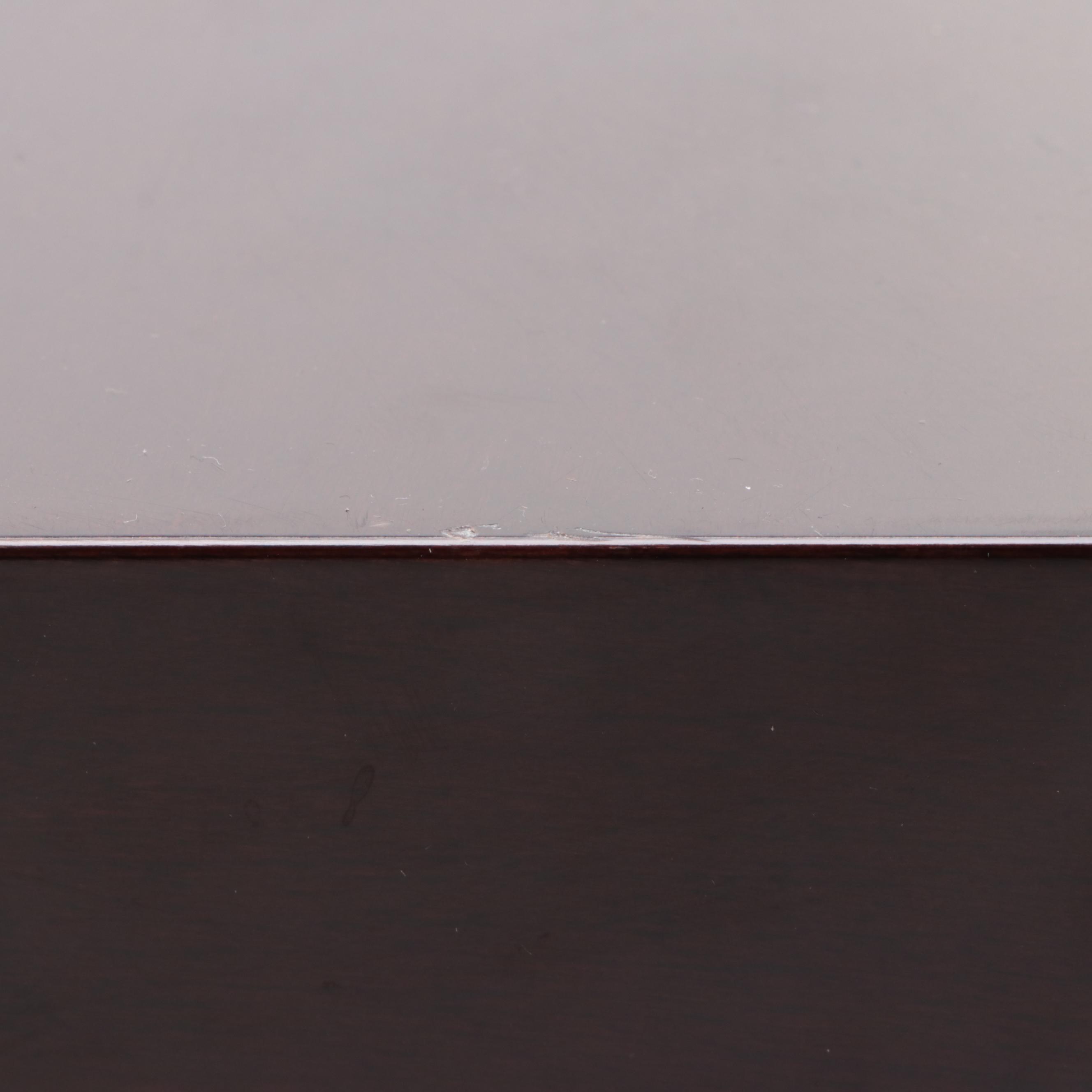 The Bombay Company Wooden Box with Leather Tabs