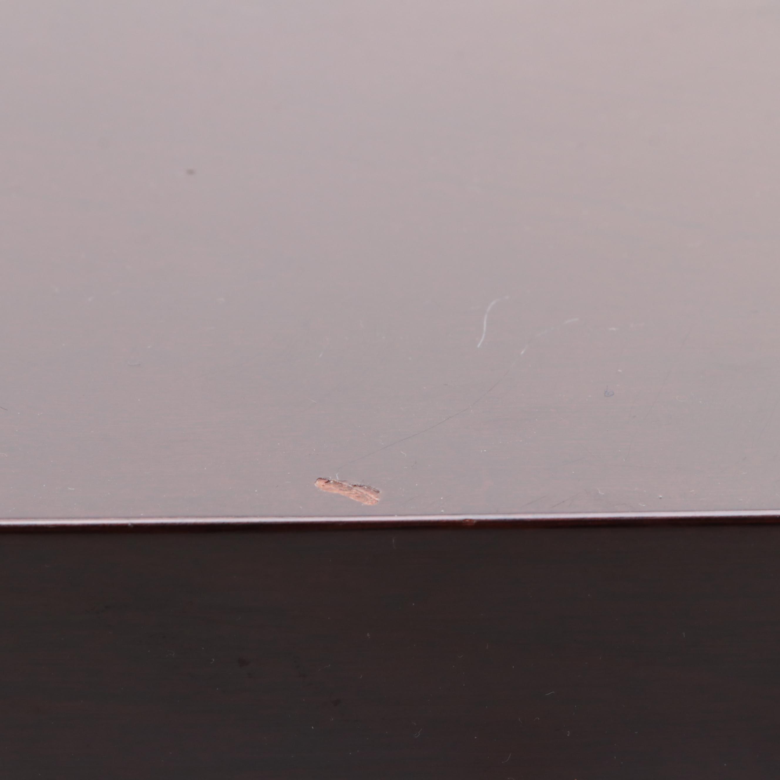 The Bombay Company Wooden Box with Leather Tabs