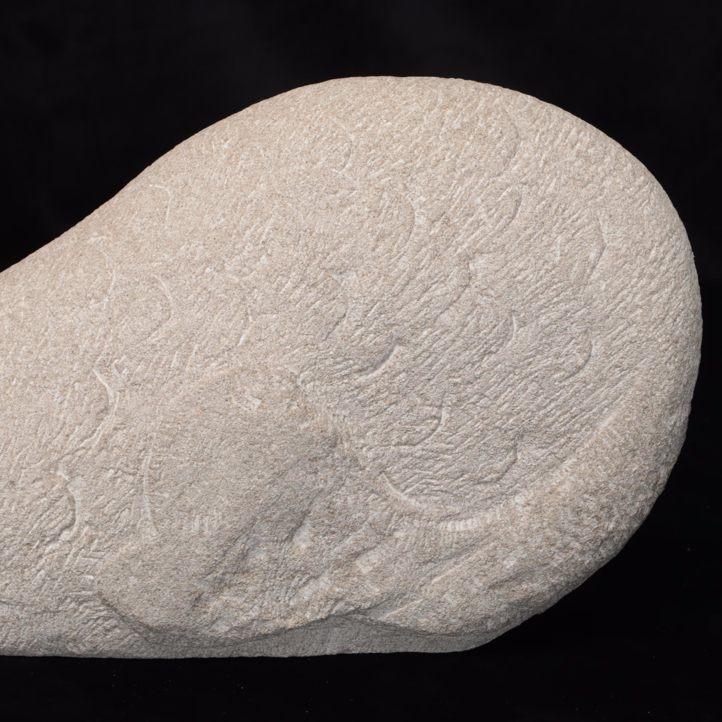 Carved Stone Reclining Mermaid Sculpture