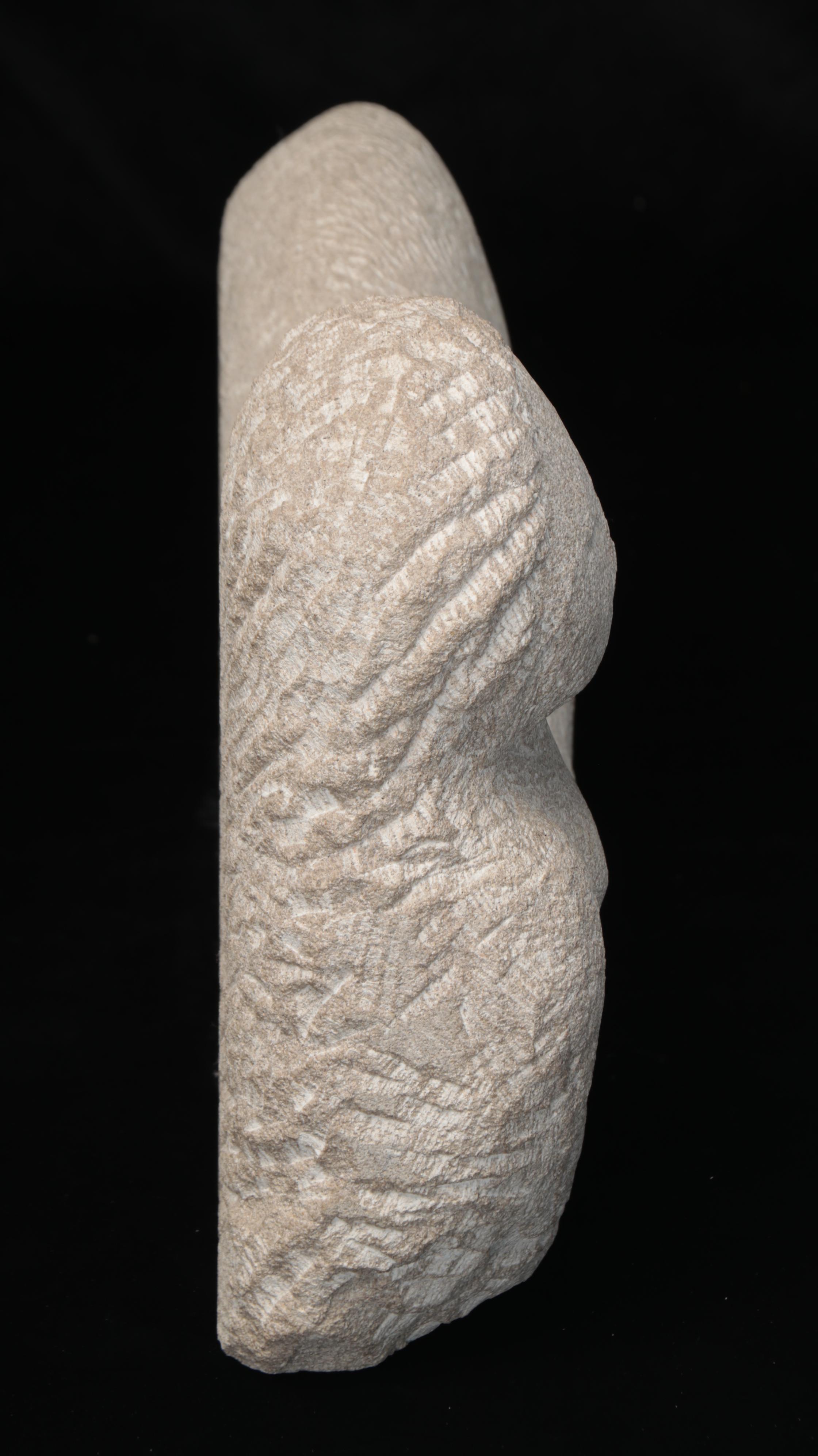 Carved Stone Reclining Mermaid Sculpture