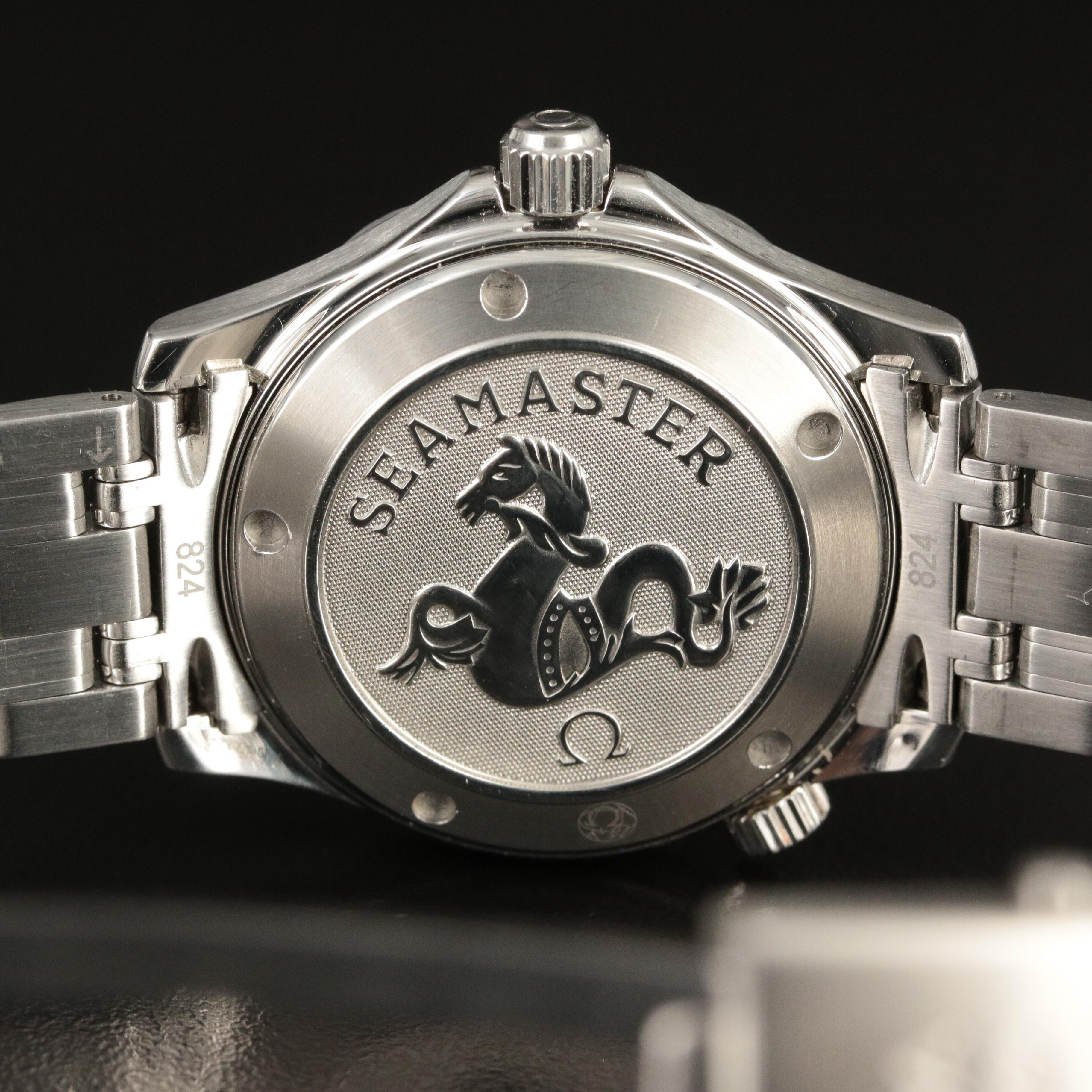 Omega Seamaster Diver 300M Mid-Size Steel Black Quartz Watch