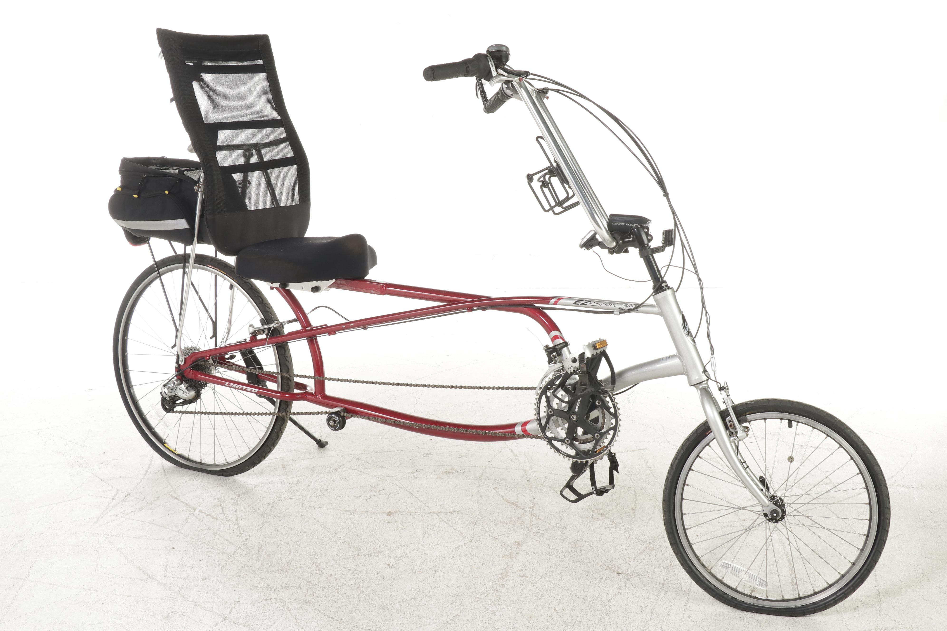 Sun Seekers EZ-Sport Ax Aluminum Recumbent Bicycle With Sunlite Cargo Bag