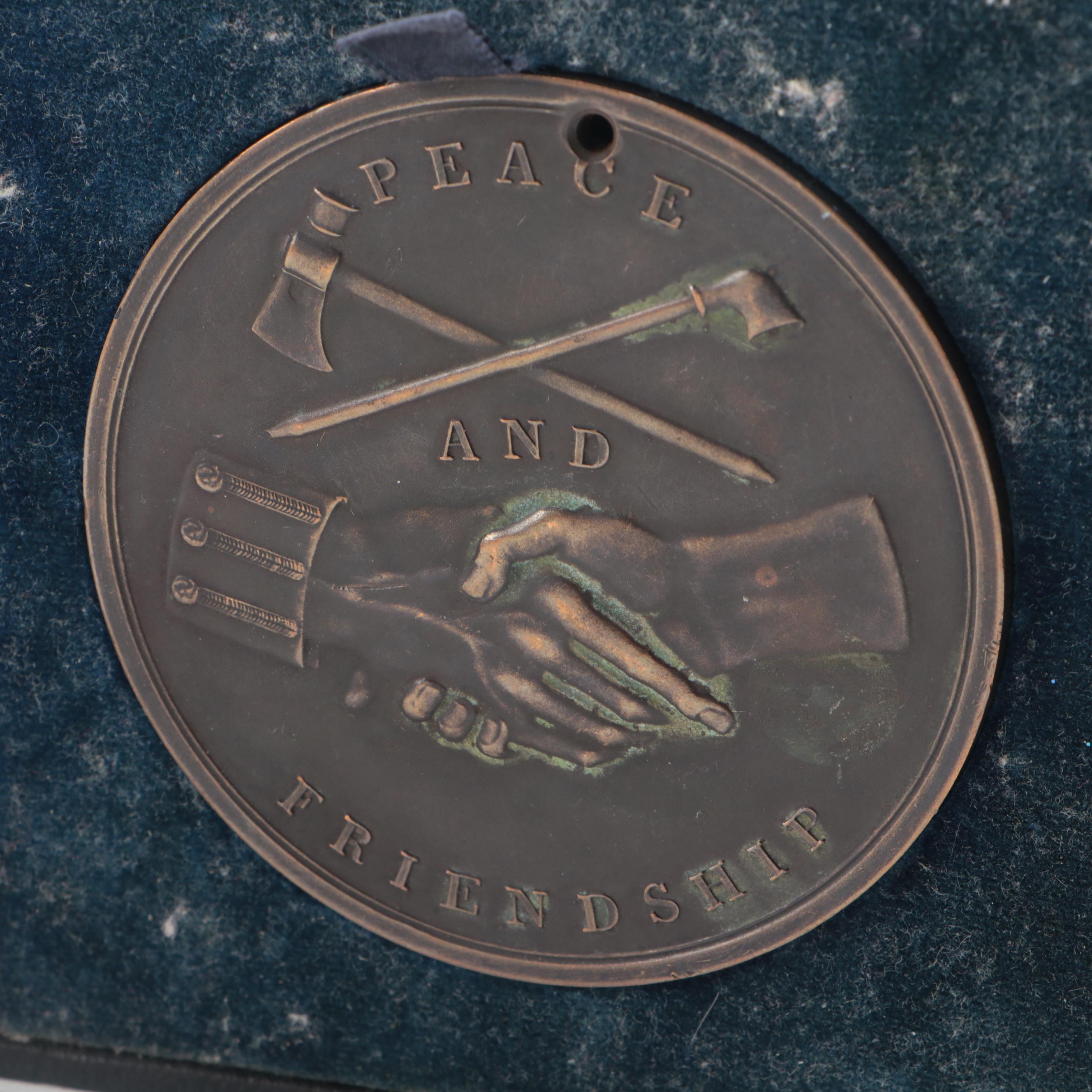 1797 (Dated) John Adams Indian Peace Medal, Post-1904 Large Size Type