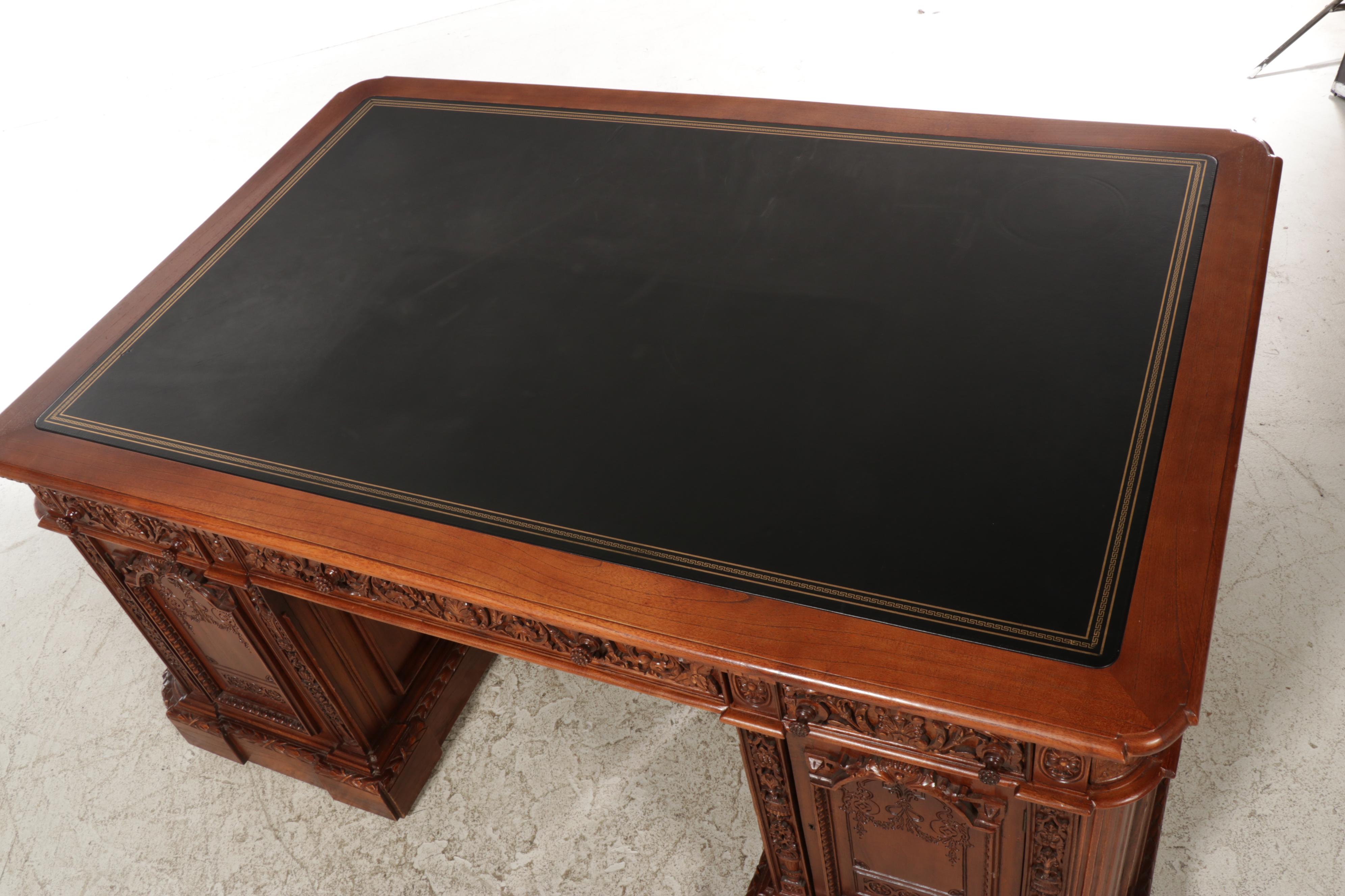 Replica HMS Resolute Carved Hardwood Desk