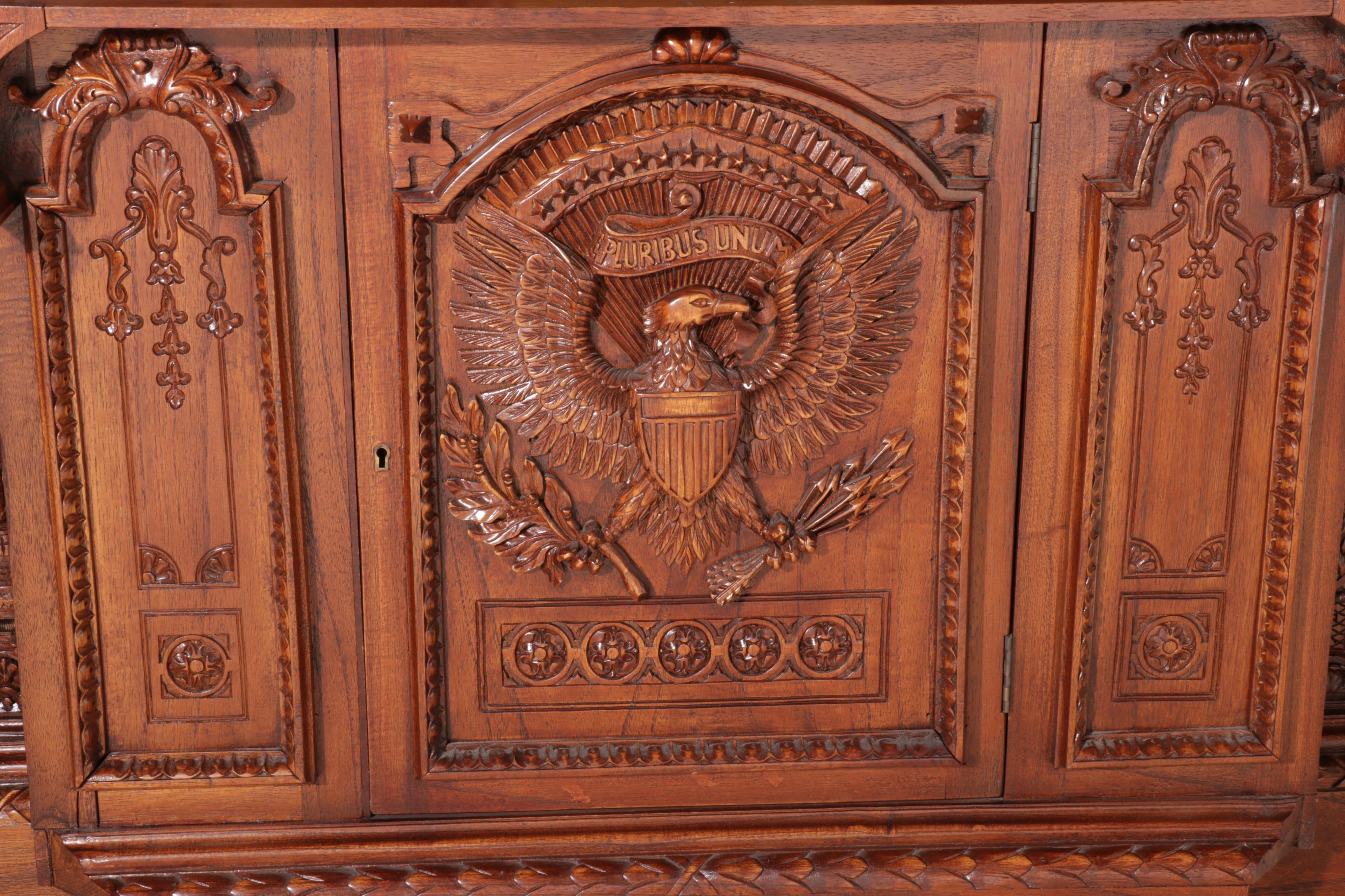 Replica HMS Resolute Carved Hardwood Desk