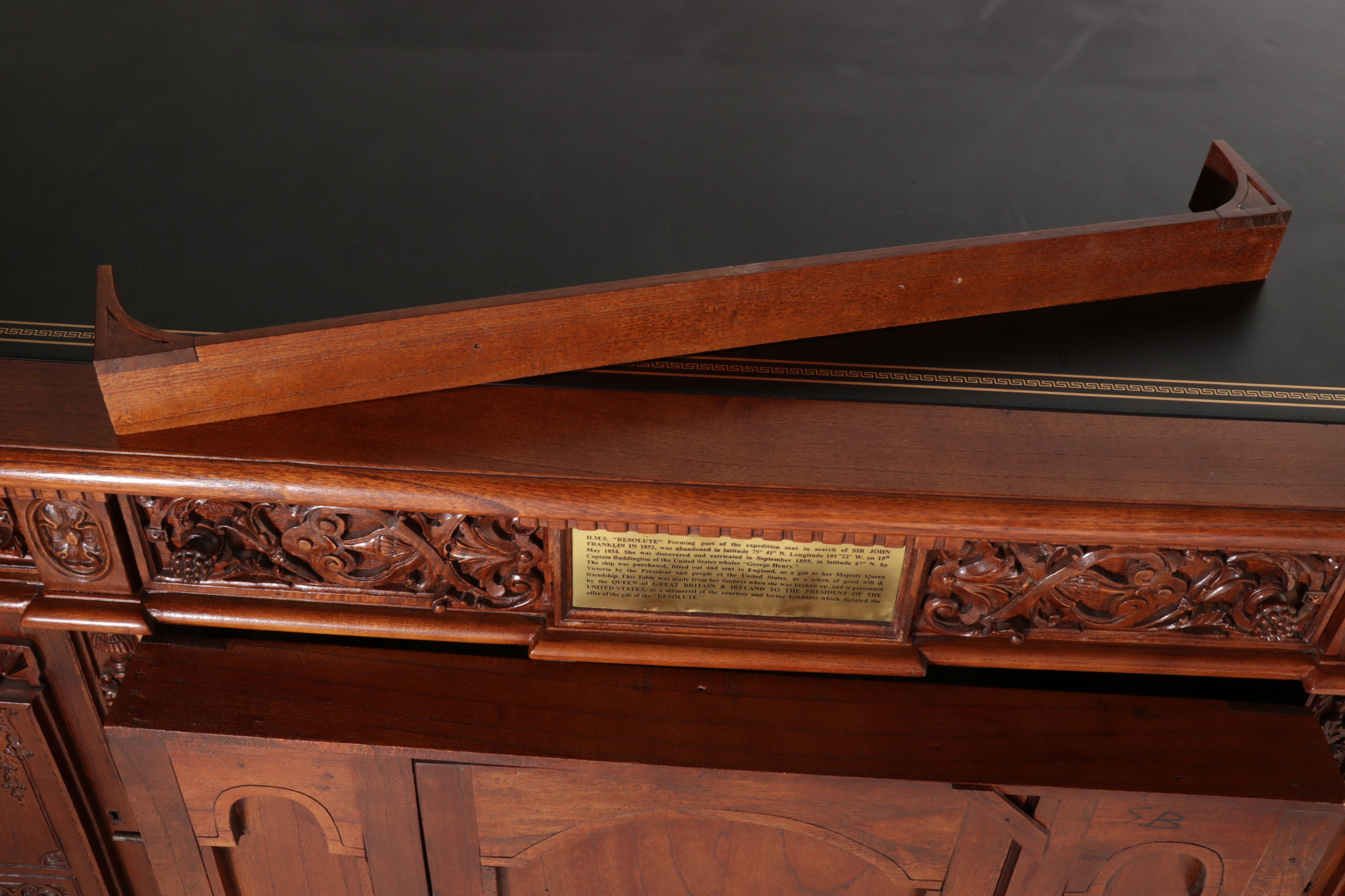 Replica HMS Resolute Carved Hardwood Desk