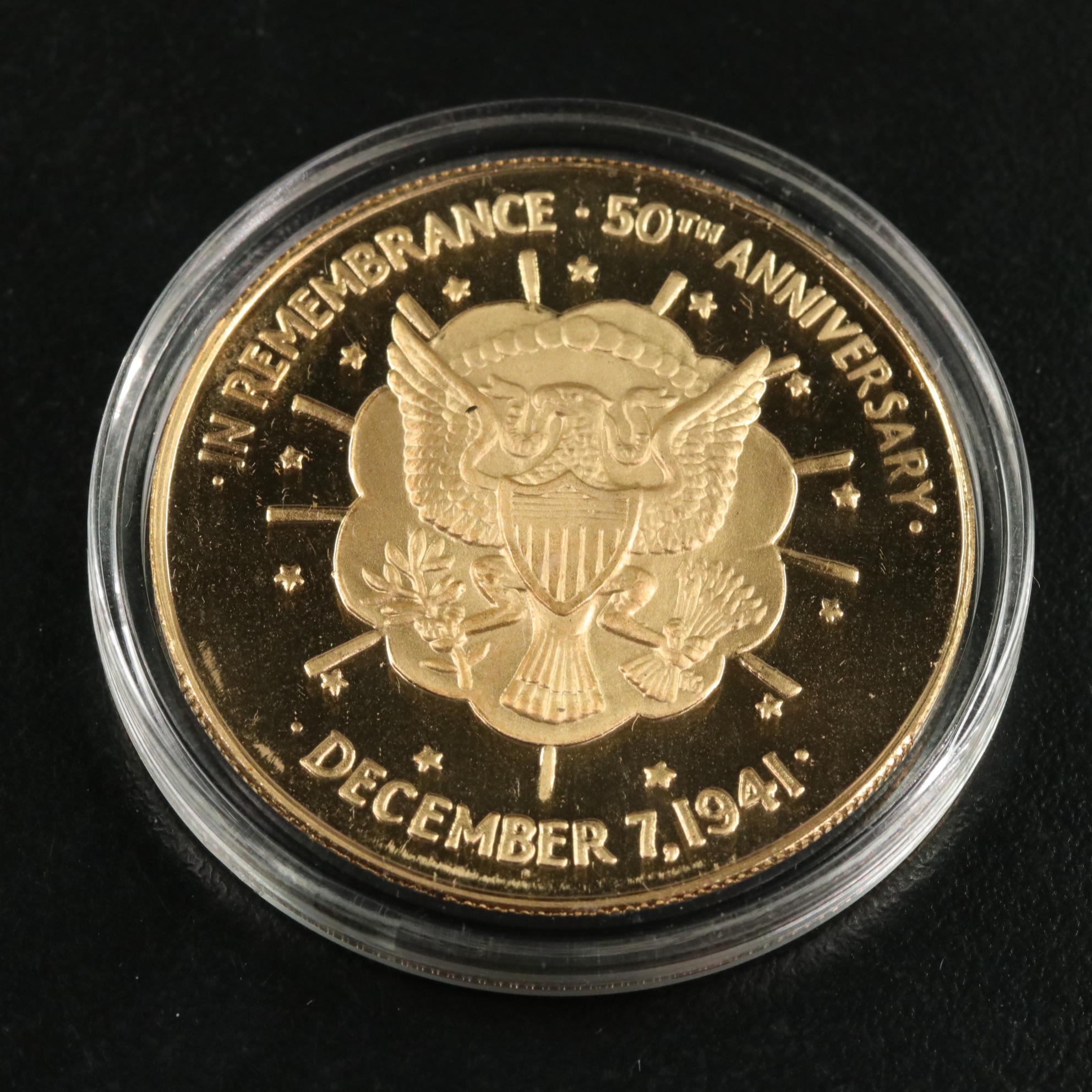 Set of Silver War Nickels and a 1991 Pearl Harbor 50th Anniversary Medal