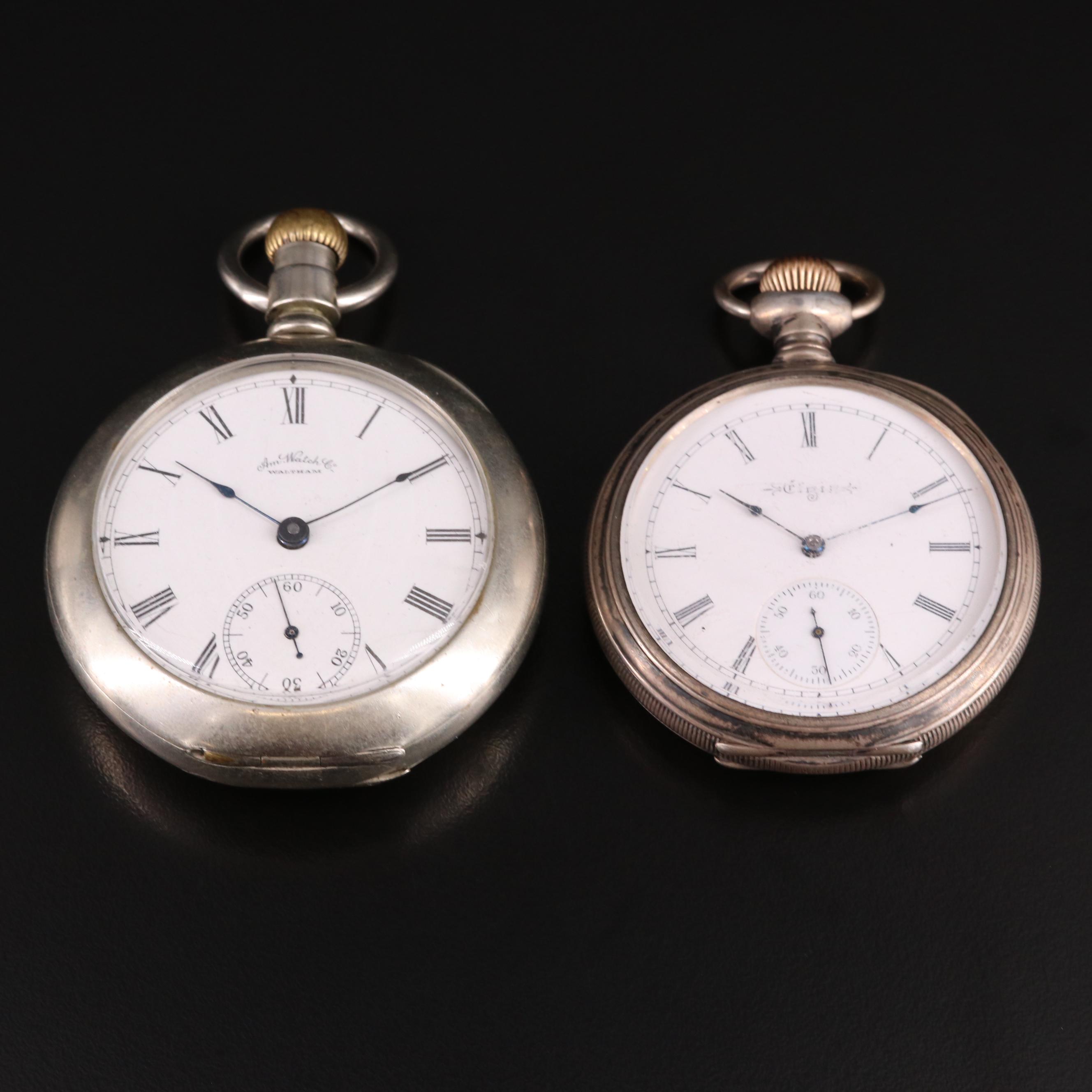 1898 Elgin and 1889 American Waltham Pocket Watches