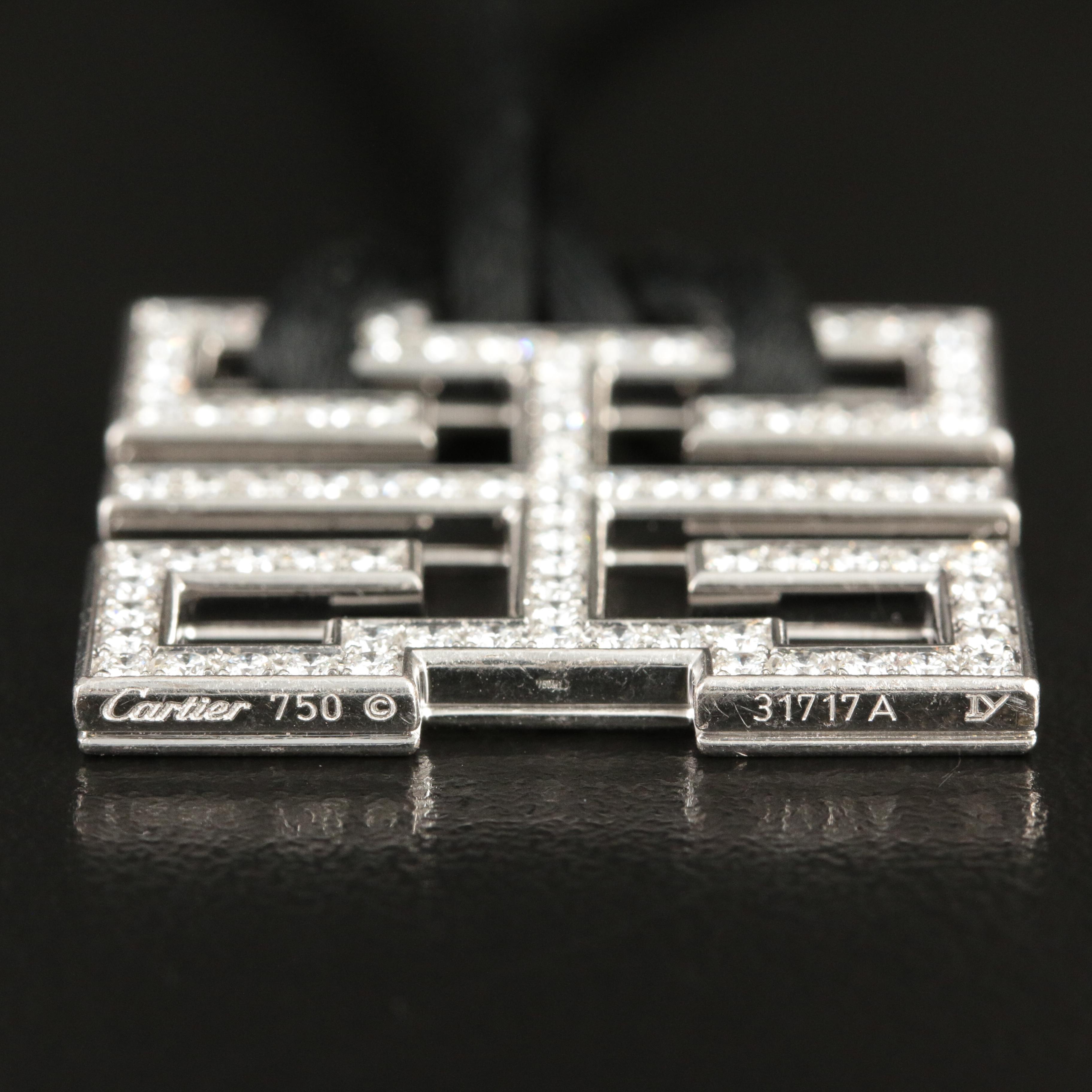 Cartier "le Baiser du Dragon" 18K 1.80 CTW Diamond Necklace