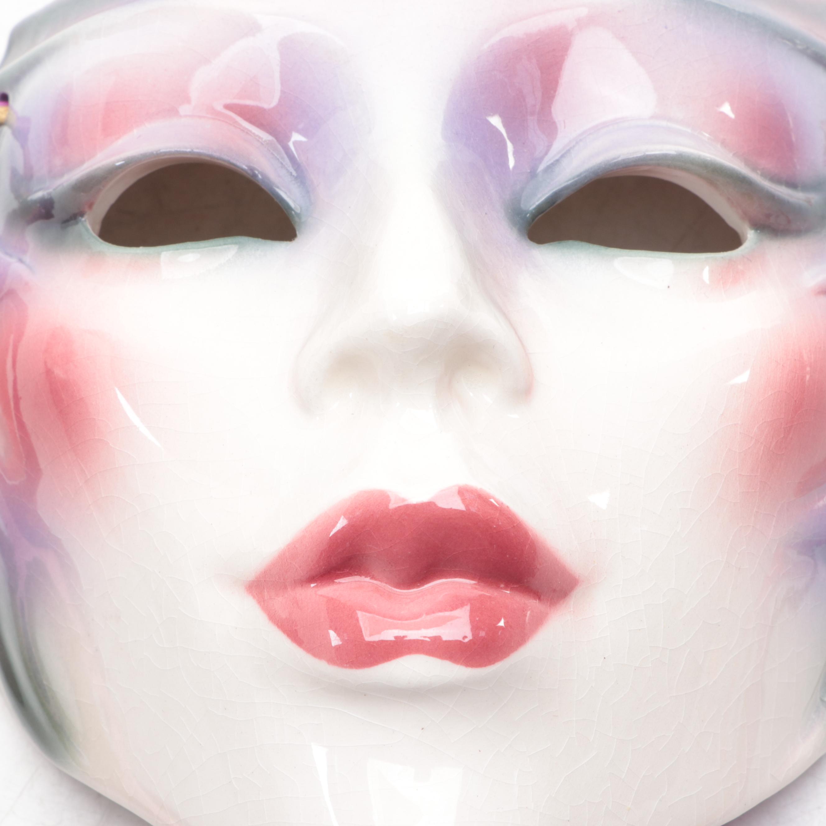 Mardi Gras Inspired Ceramic Masks