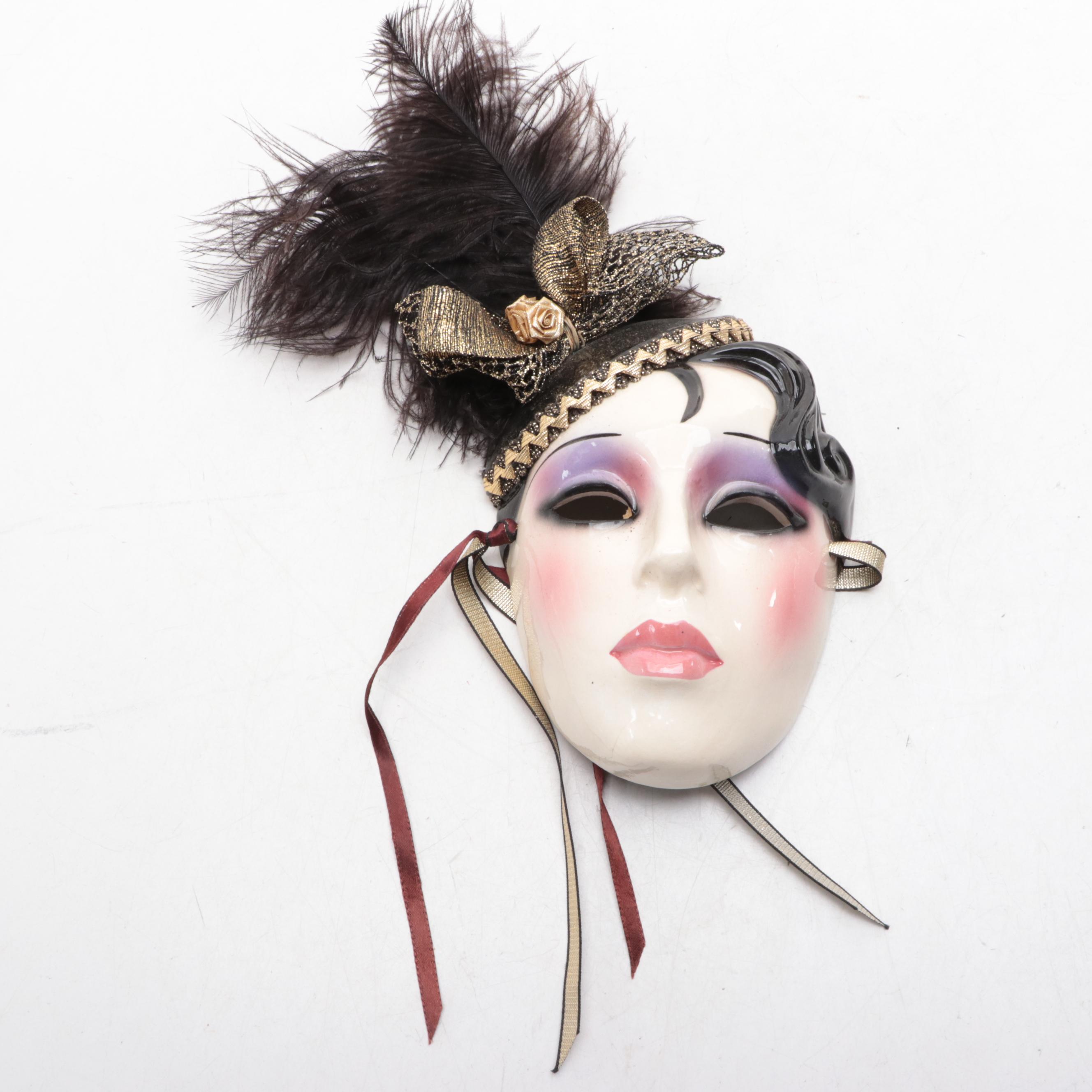 Mardi Gras Inspired Ceramic Masks