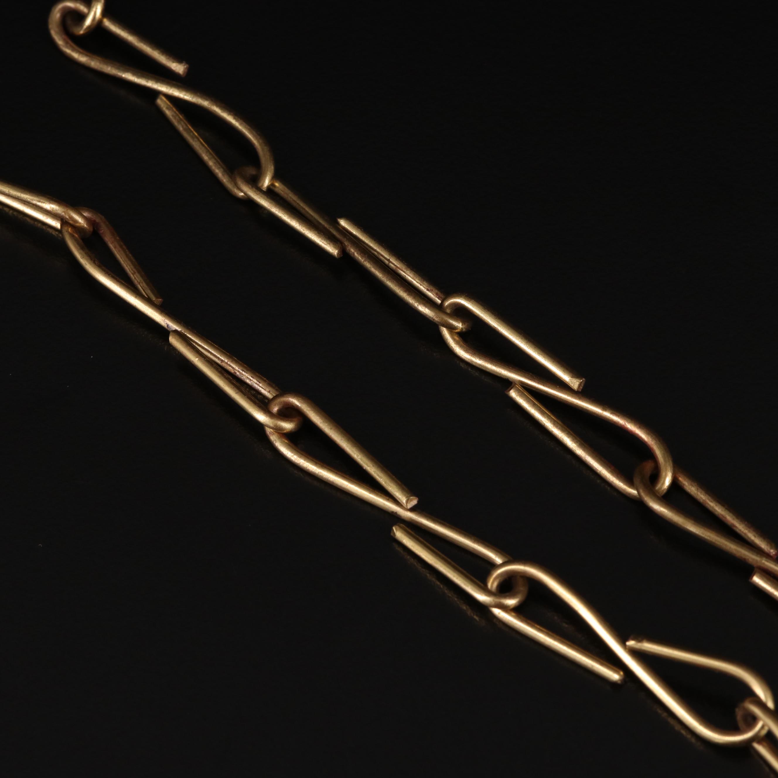 Handmade Tusk Shell and Brass Necklace