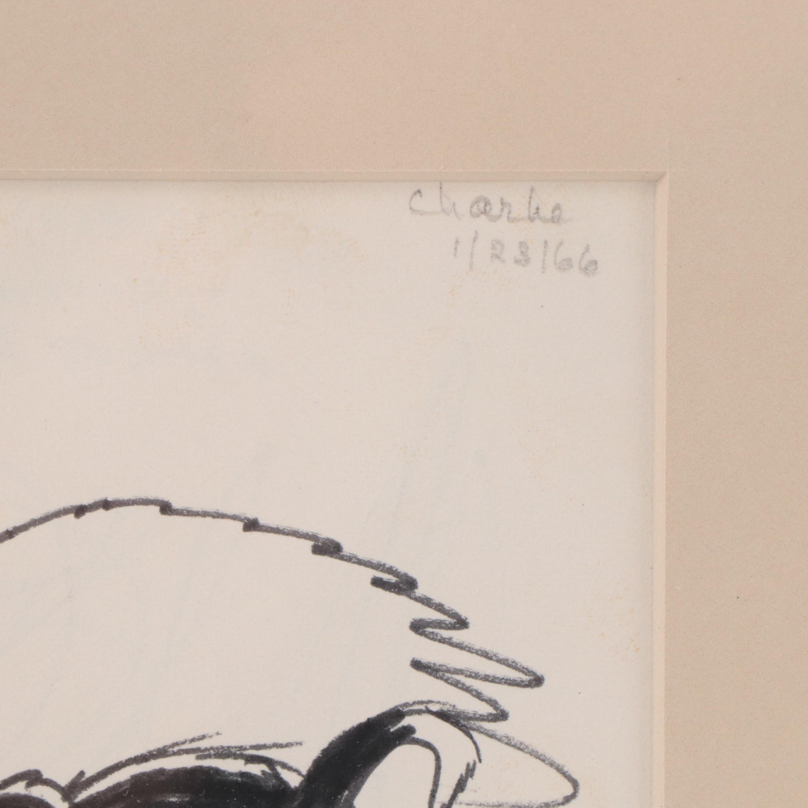 Ink Drawing of Animal, 1966