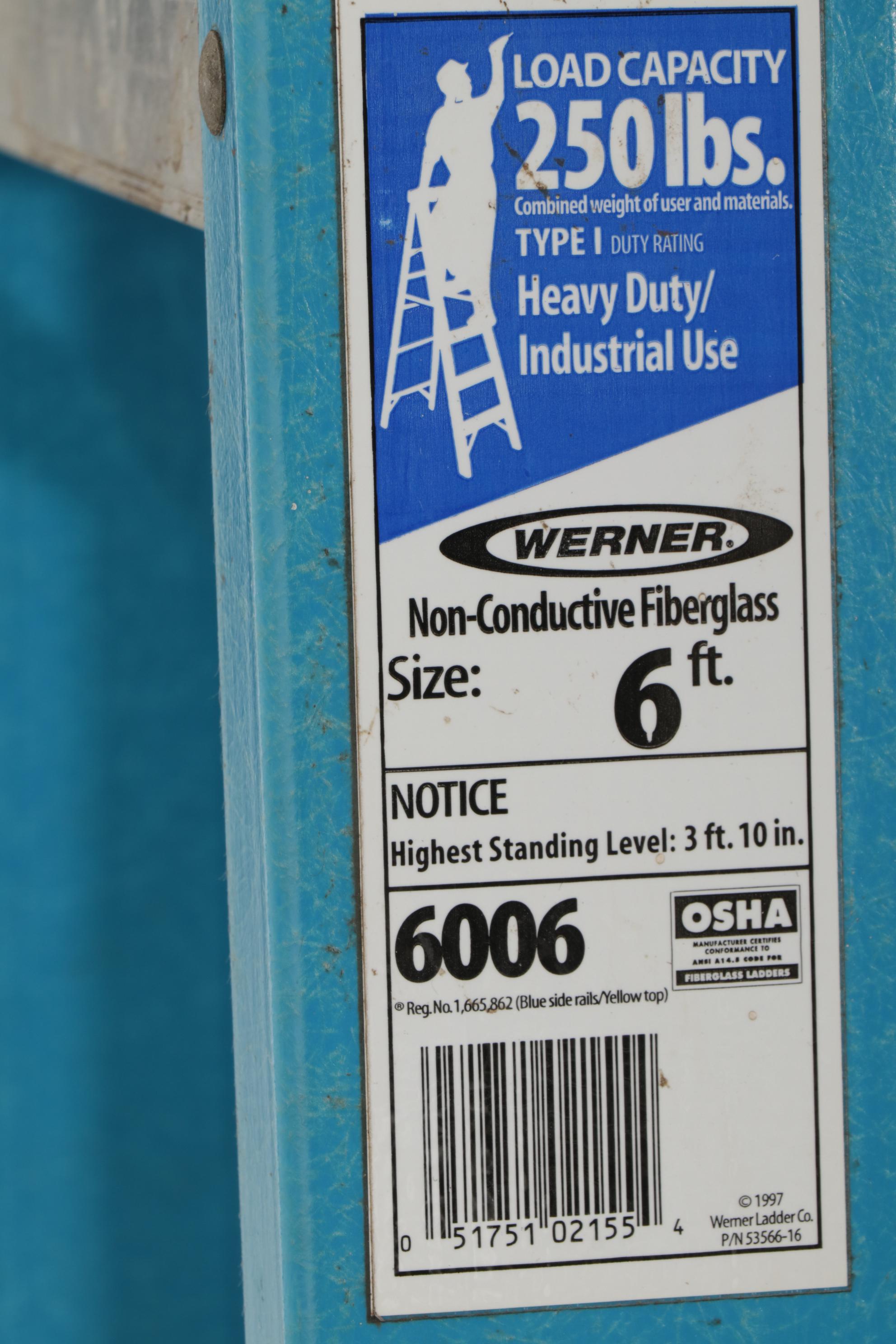 Werner Step Ladder With Two SKIL Folding Sawhorses