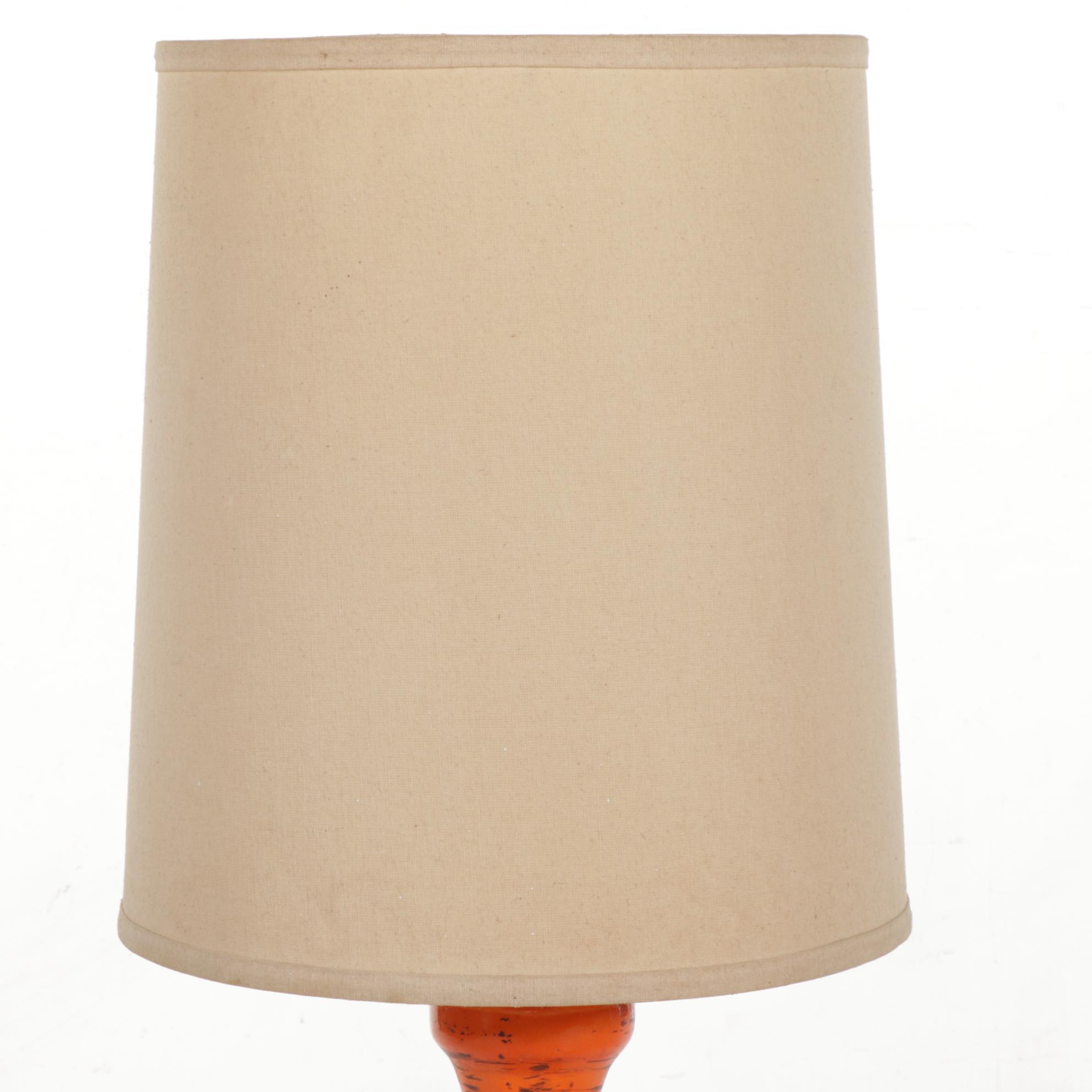 Italian Mid Century Modern Ceramic Bowling Pin Table Lamp, 1960s