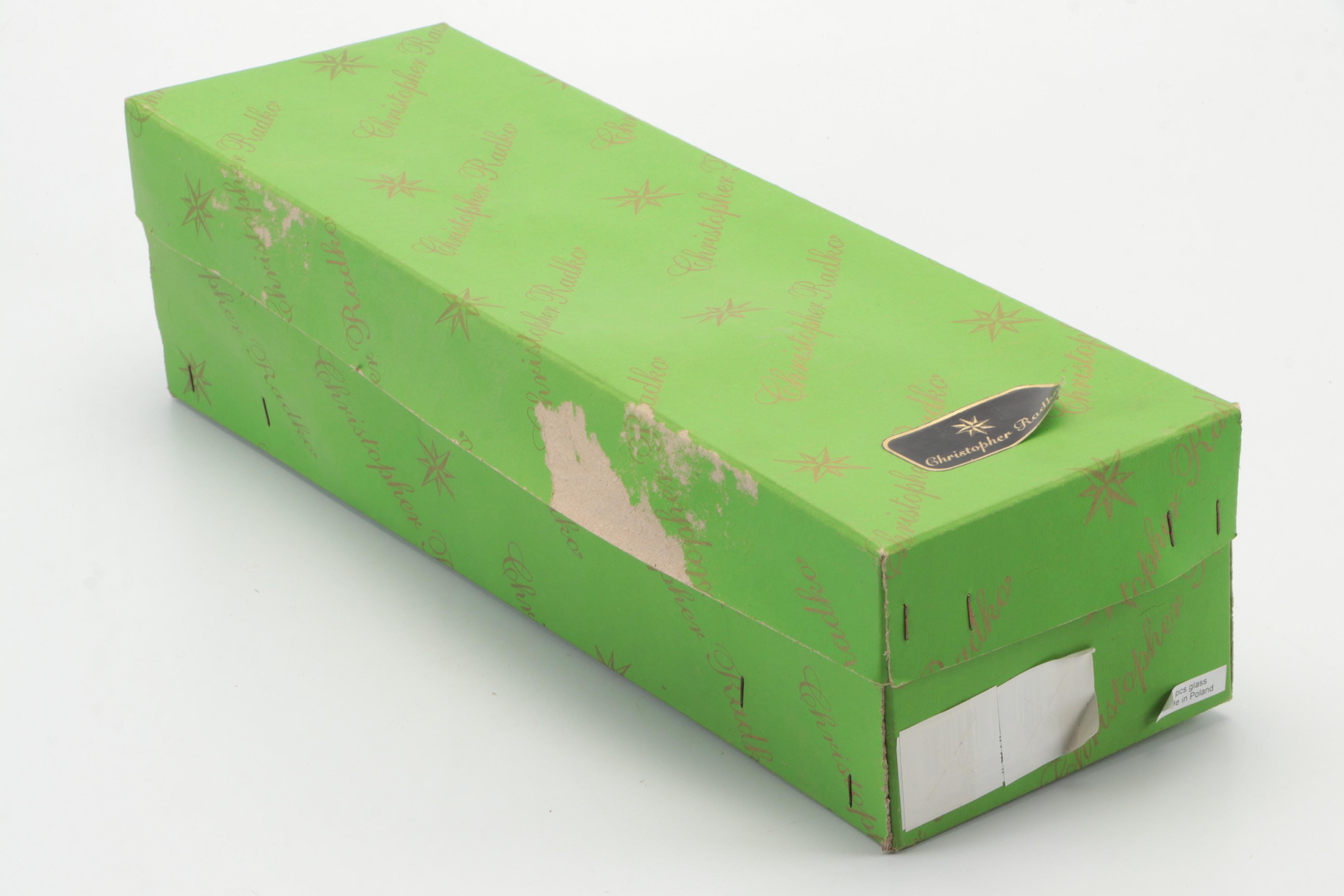 Christopher Radko Blown Glass Treasure Stack Finial