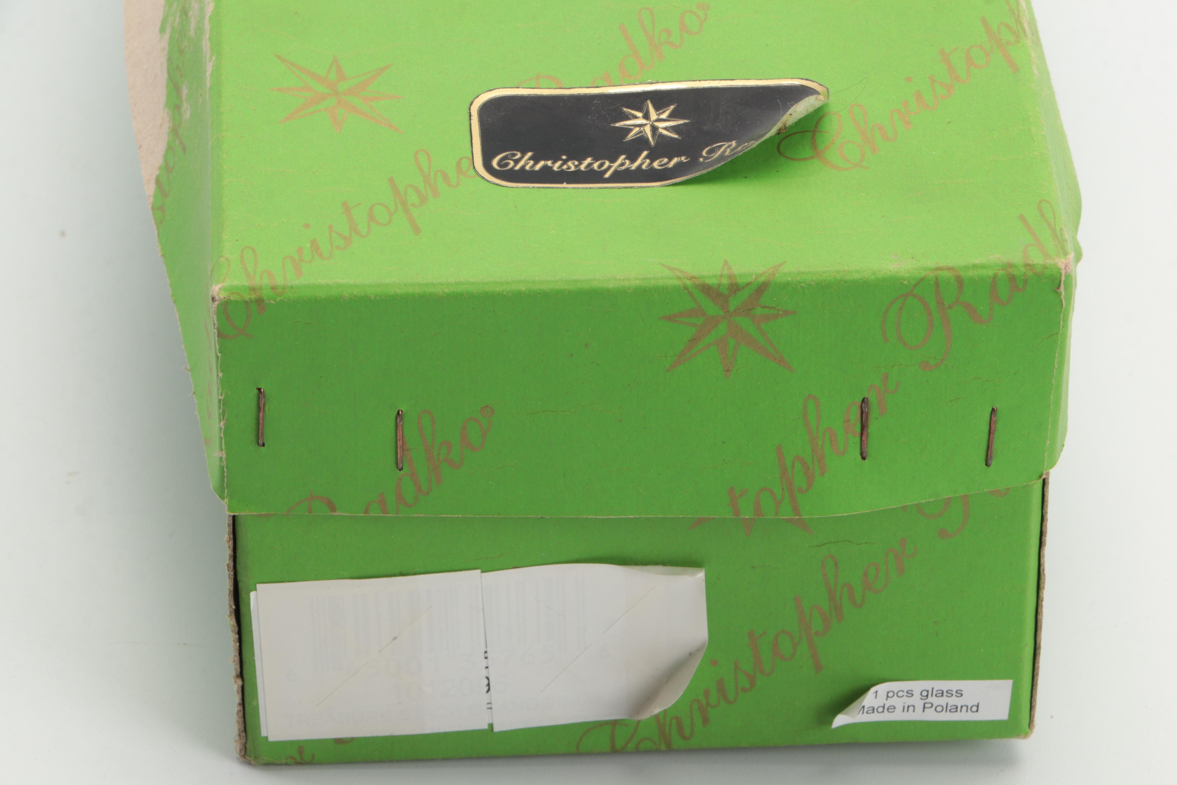 Christopher Radko Blown Glass Treasure Stack Finial