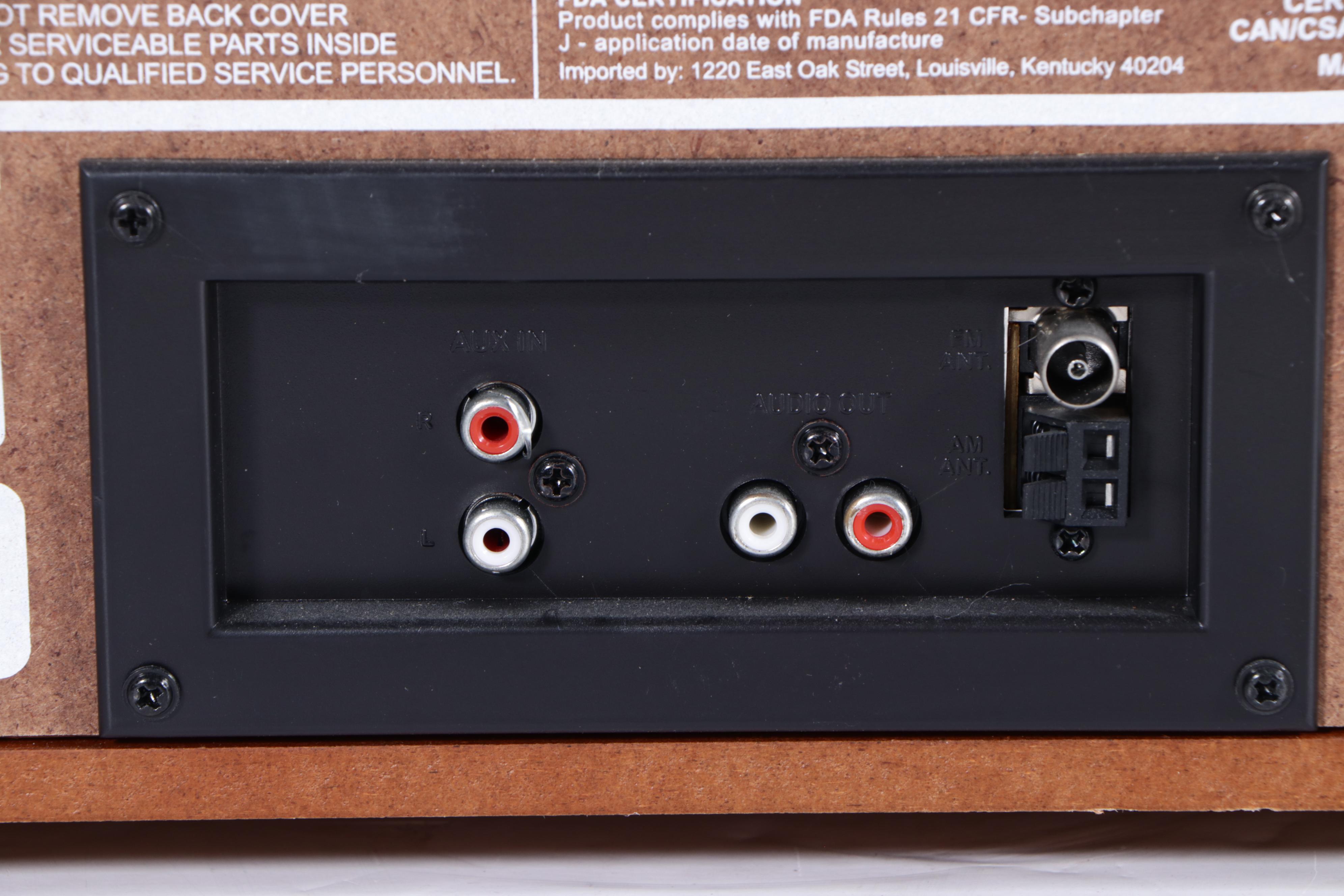 Crosley Oak Veneer AM/FM Turntable, Radio, CD Recorder and Cassette Player