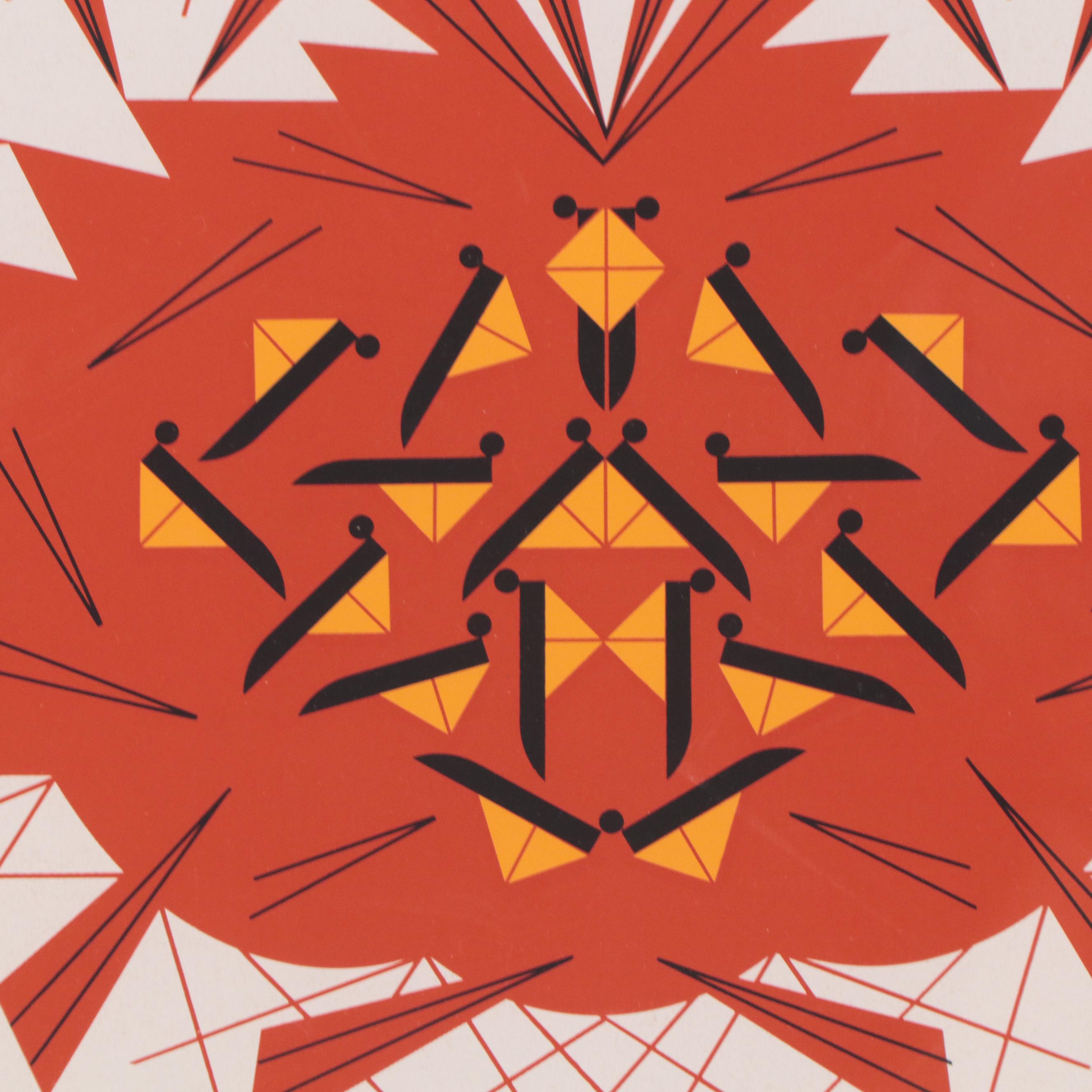 Charley Harper Serigraph "Last Sunflower Seed"