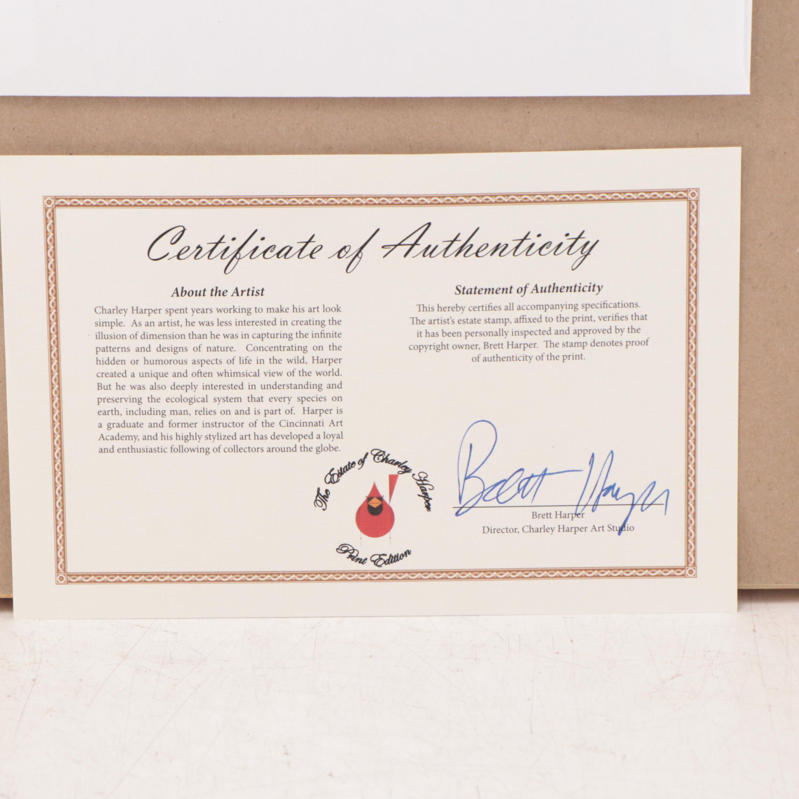 Charley Harper Serigraph "Last Sunflower Seed"