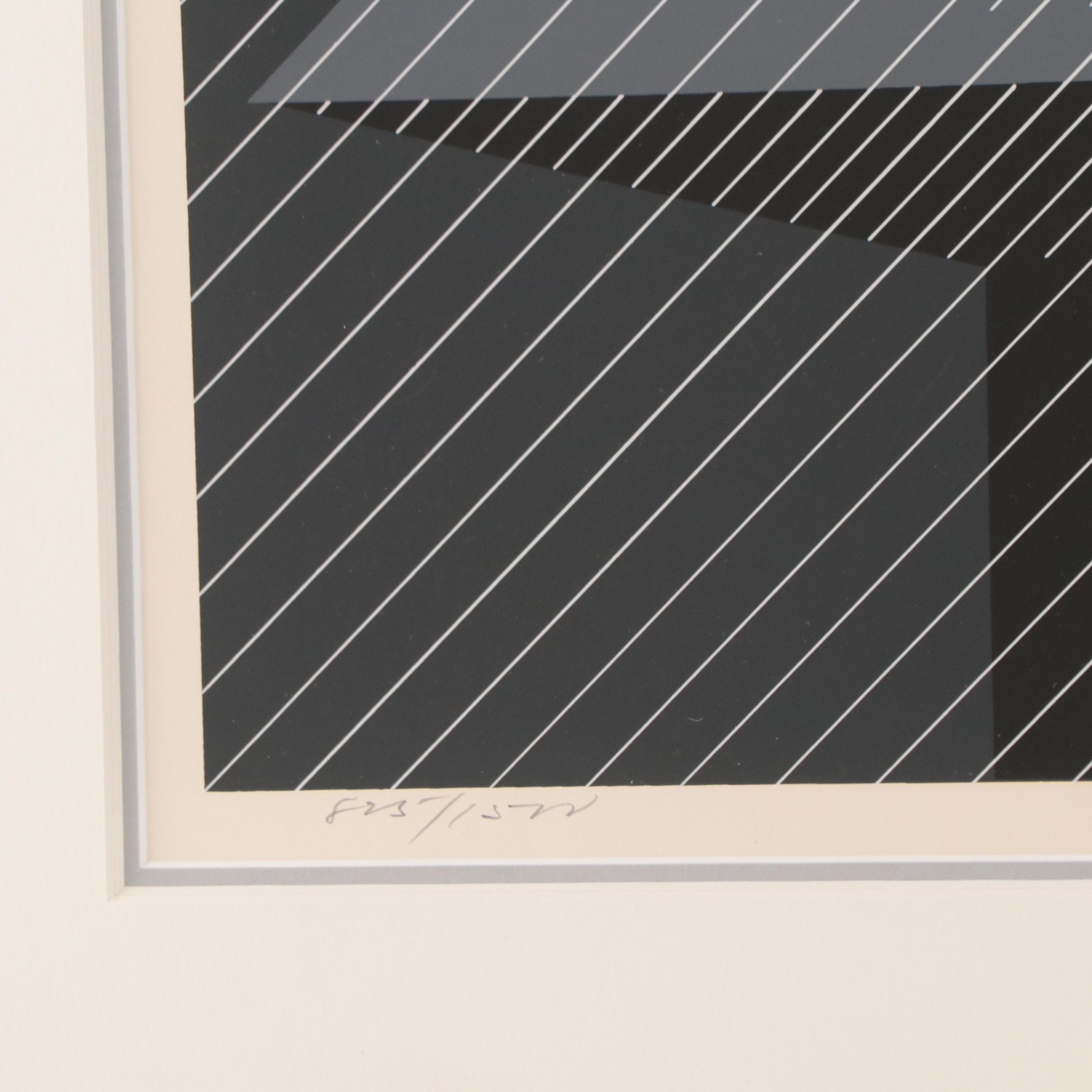 Charley Harper Serigraph "Pelican in a Downpour"