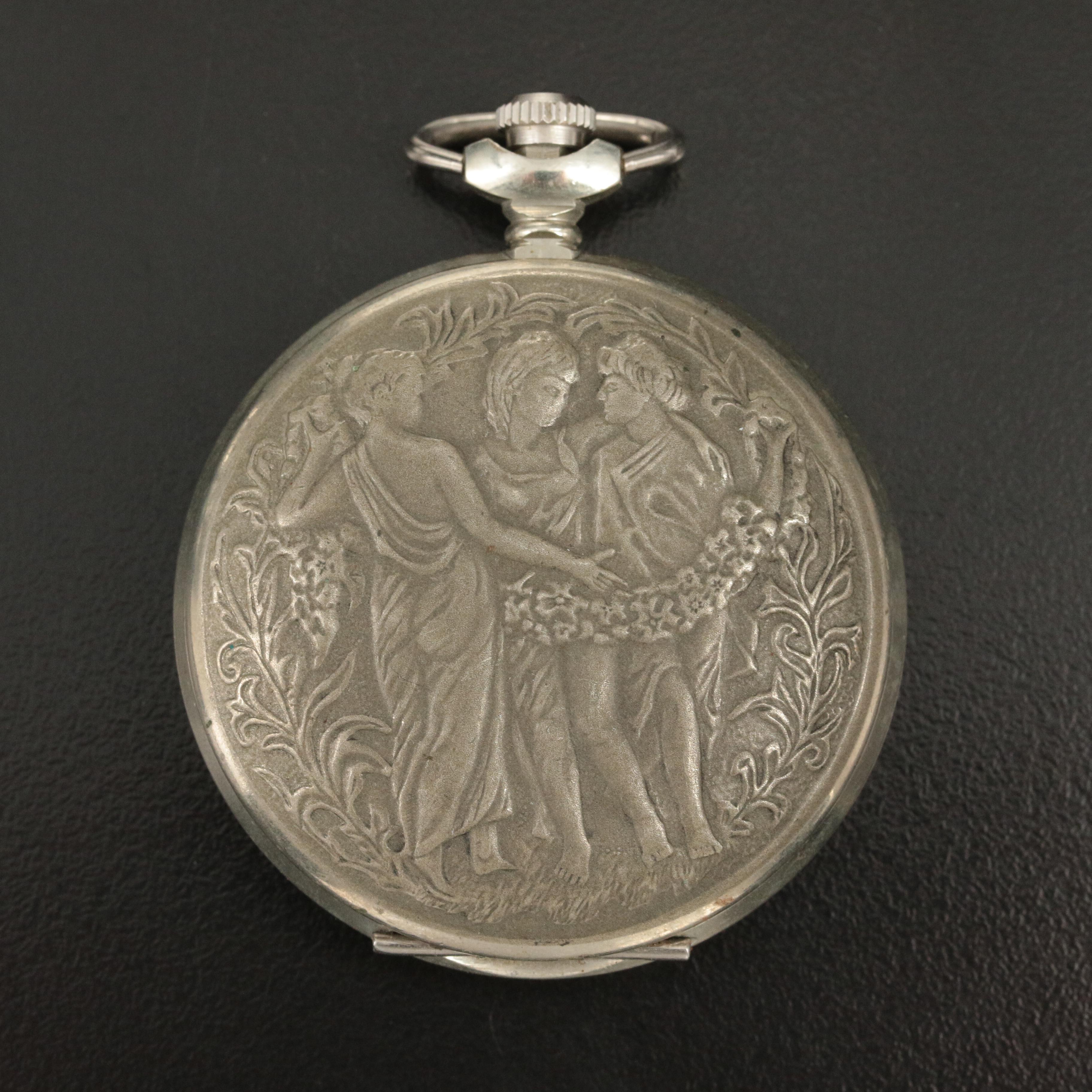 Molnija Russian-Made Pocket Watch and Swiss Gallet 30 Minute Stop Watch