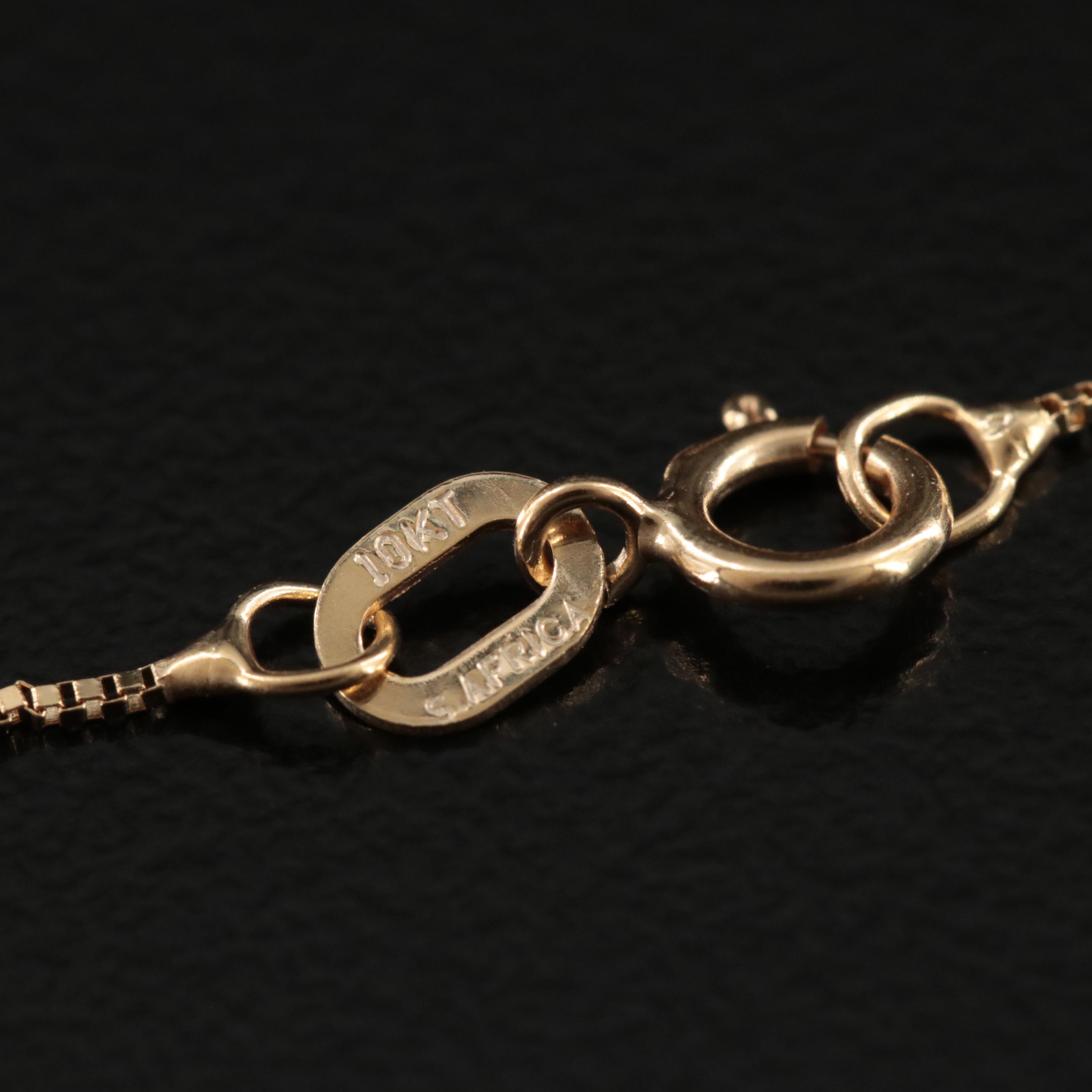 14K Pearl and Ruby Pendant on 10K Necklace