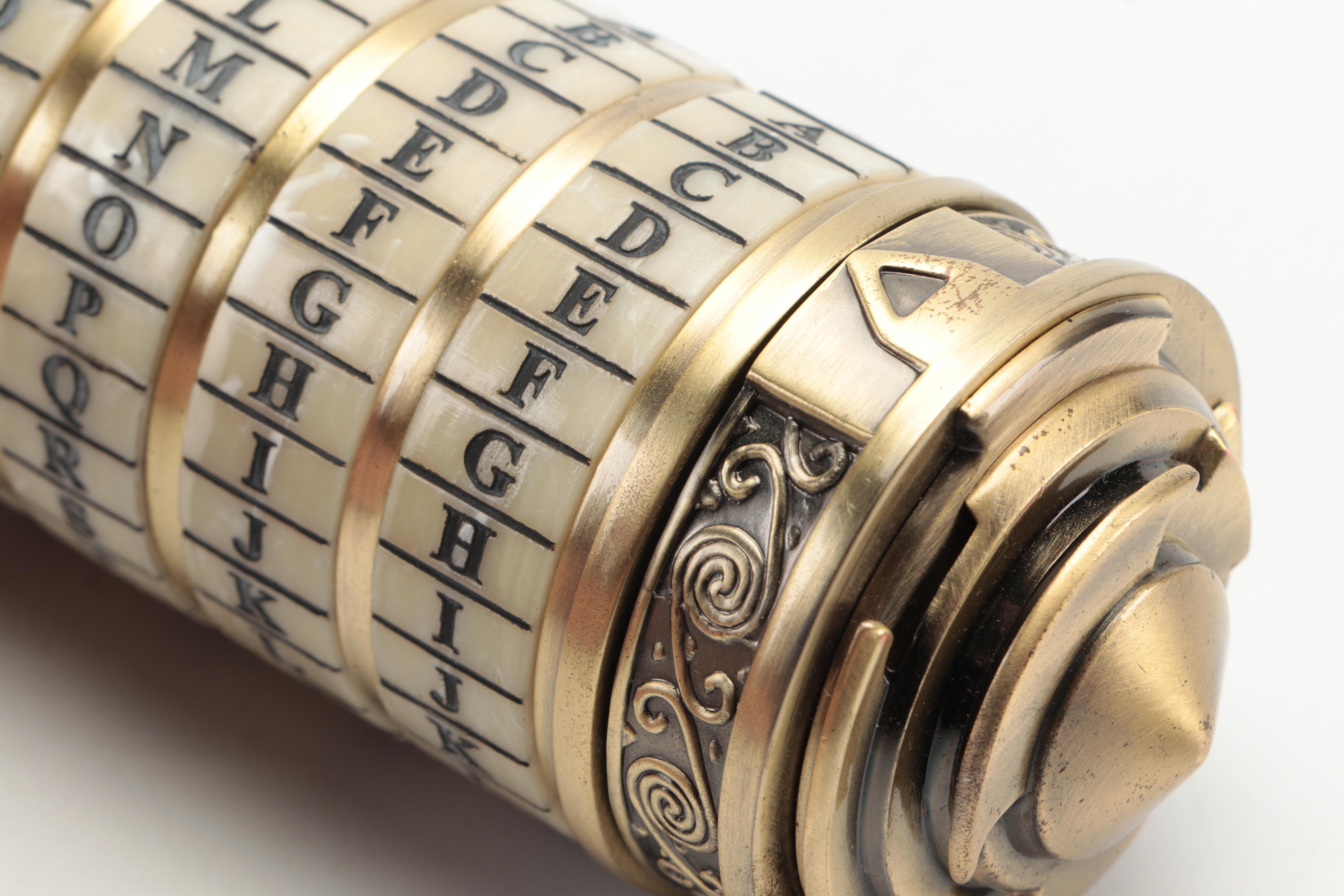 Da Vinci Code "Cryptex" Cylindrical Lock Box with Presentation Box