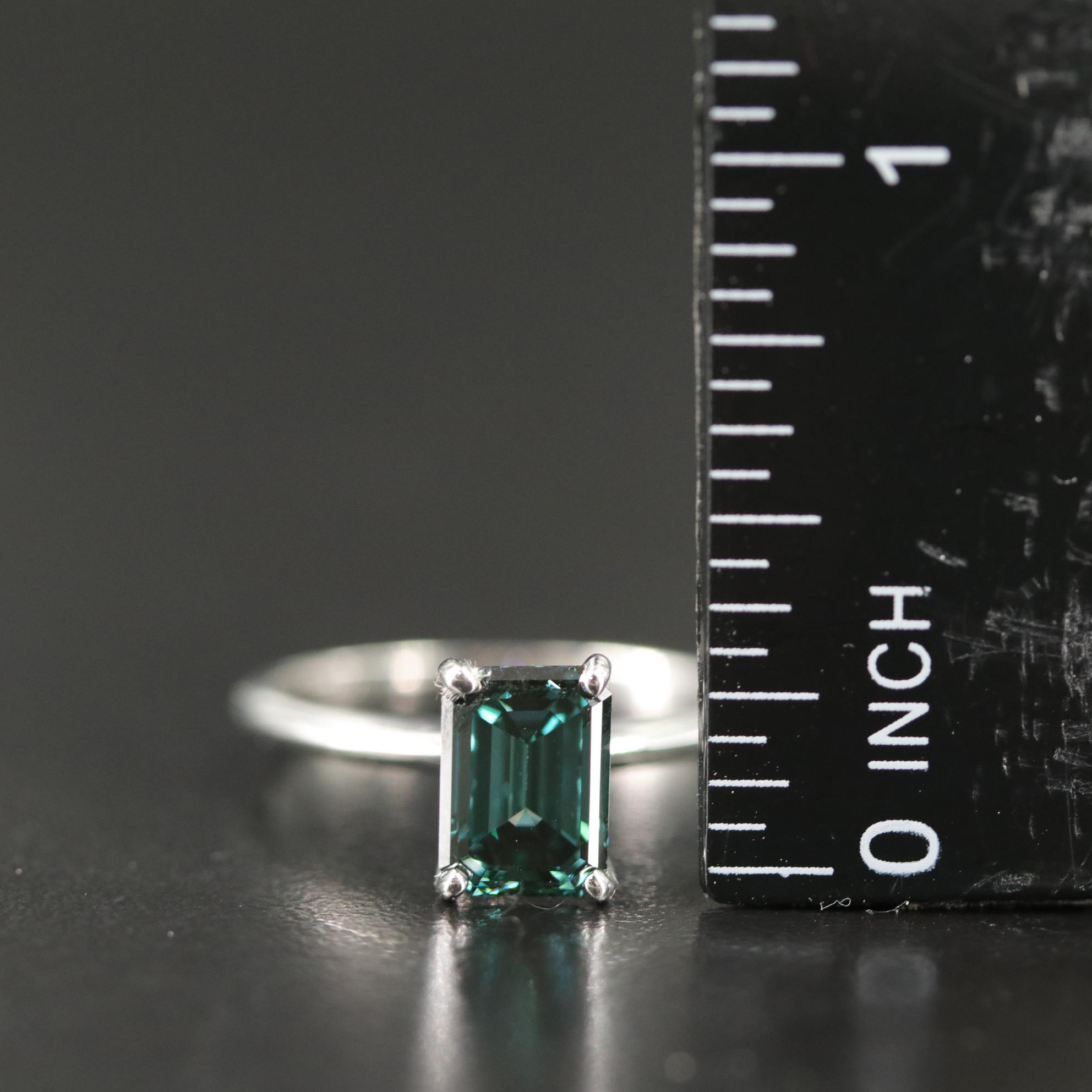 14K 1.89 CT Fancy Deep Blue Diamond Solitaire Ring