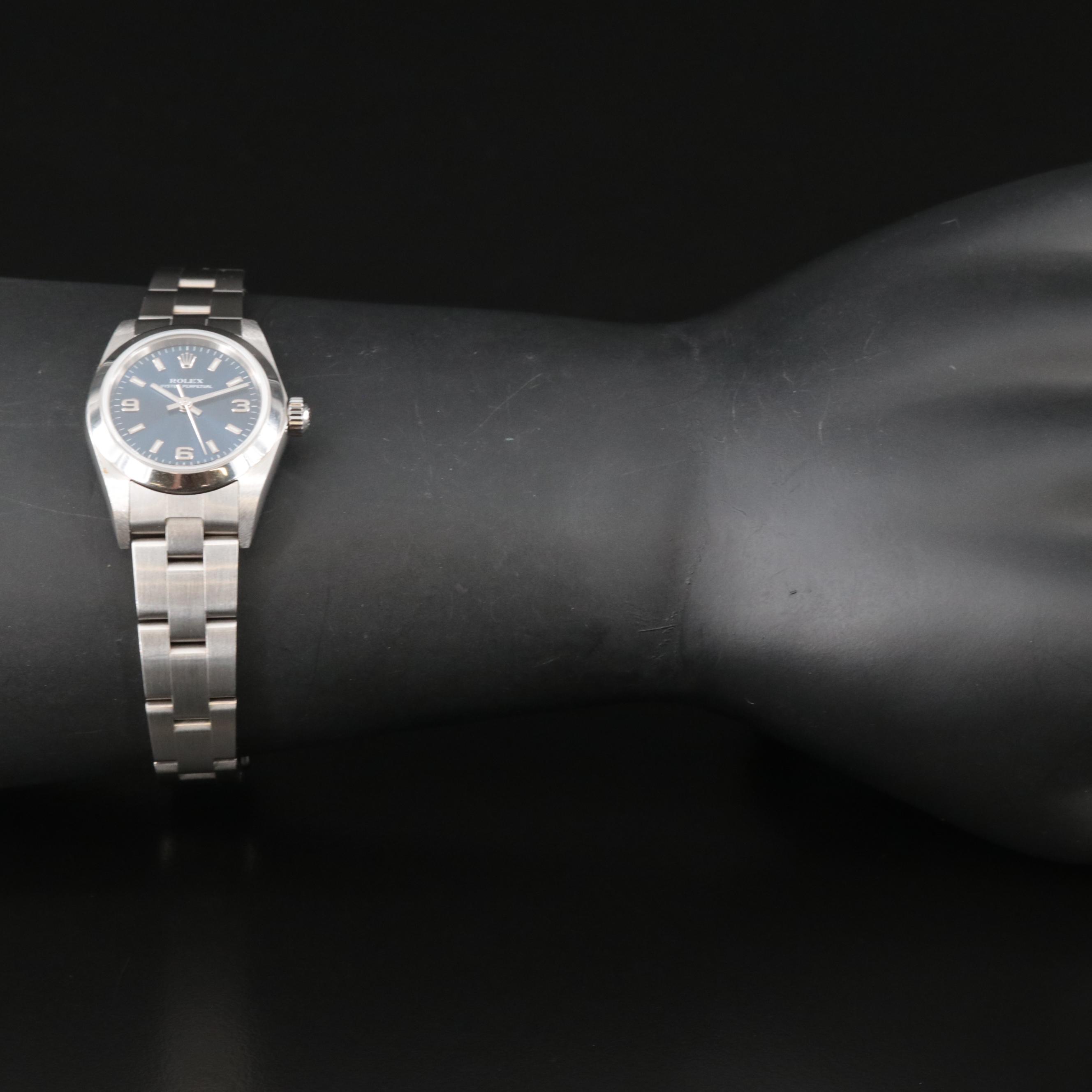 1999 Rolex Oyster Perpetual Blue Dial Watch