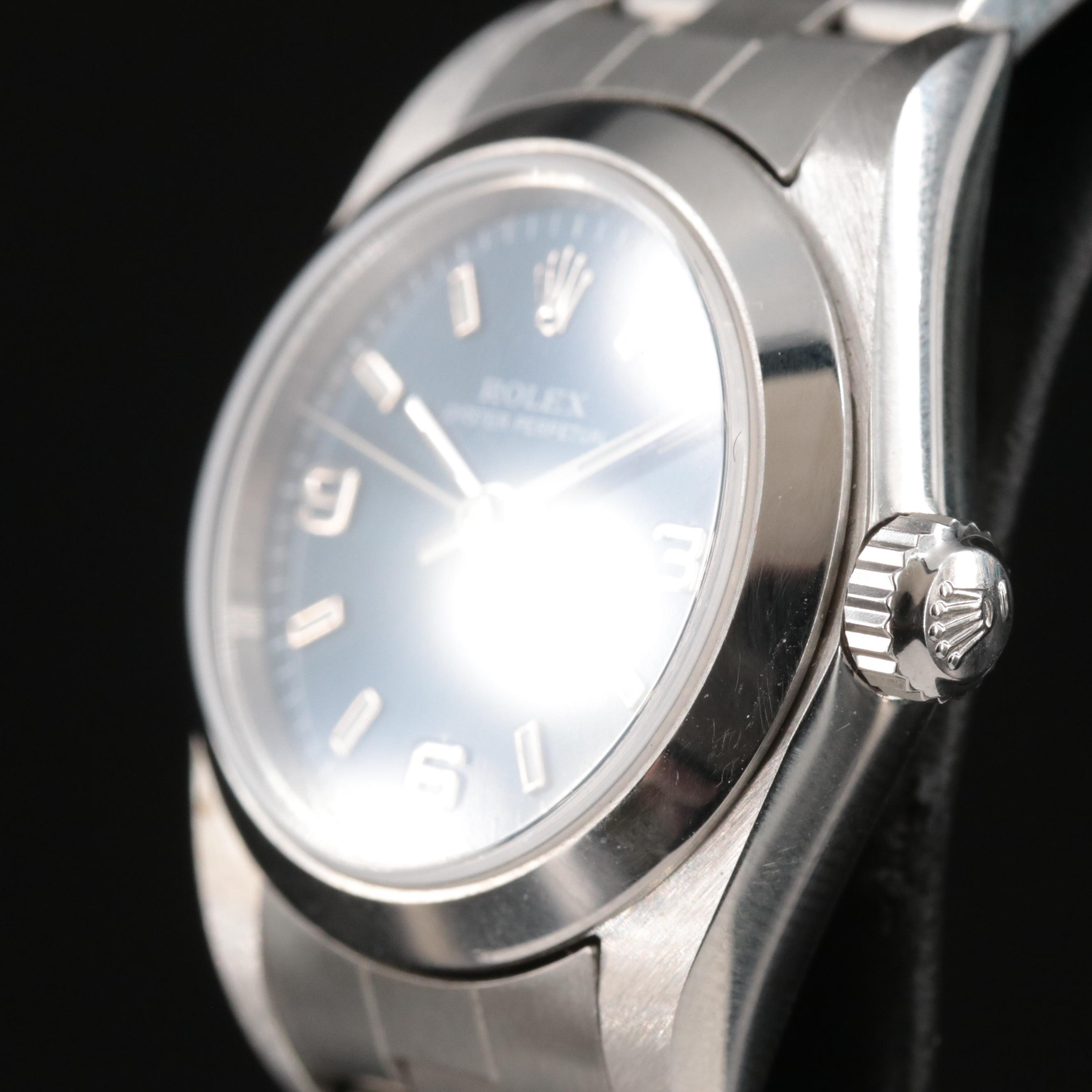 1999 Rolex Oyster Perpetual Blue Dial Watch