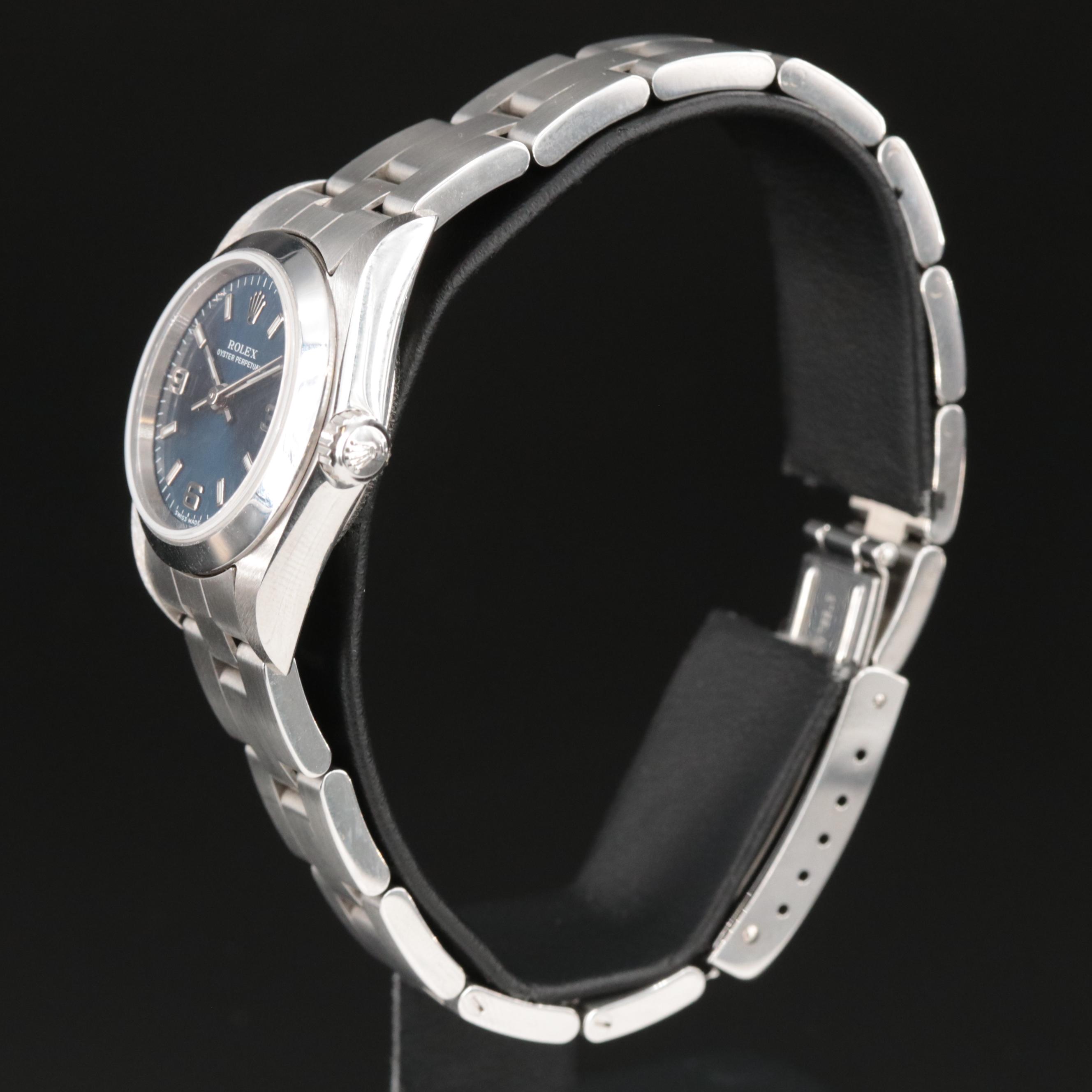 1999 Rolex Oyster Perpetual Blue Dial Watch