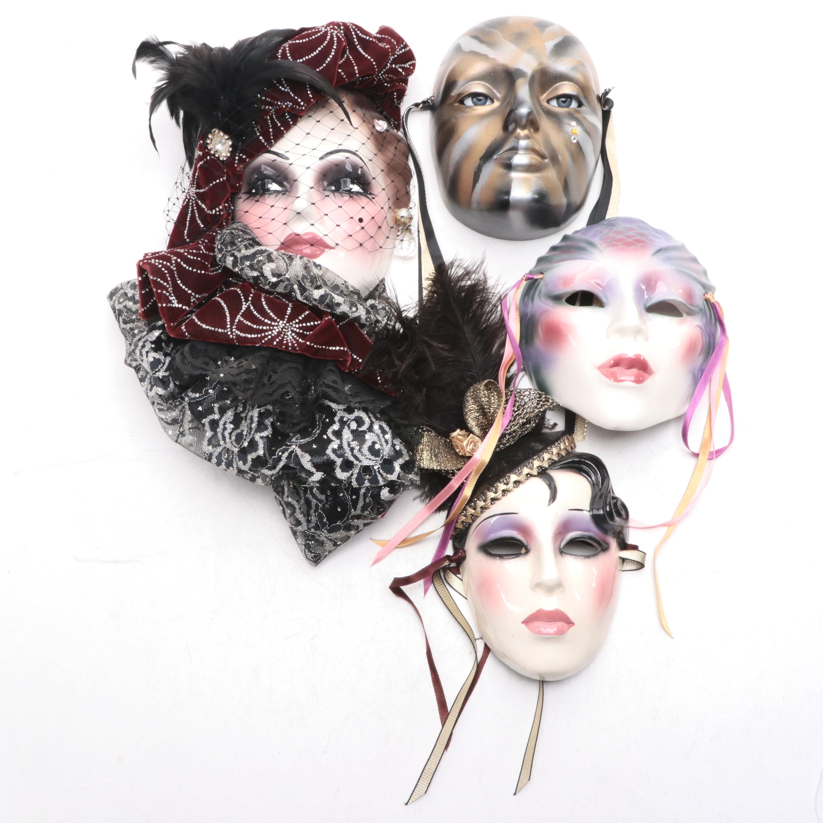 Mardi Gras Inspired Ceramic Masks