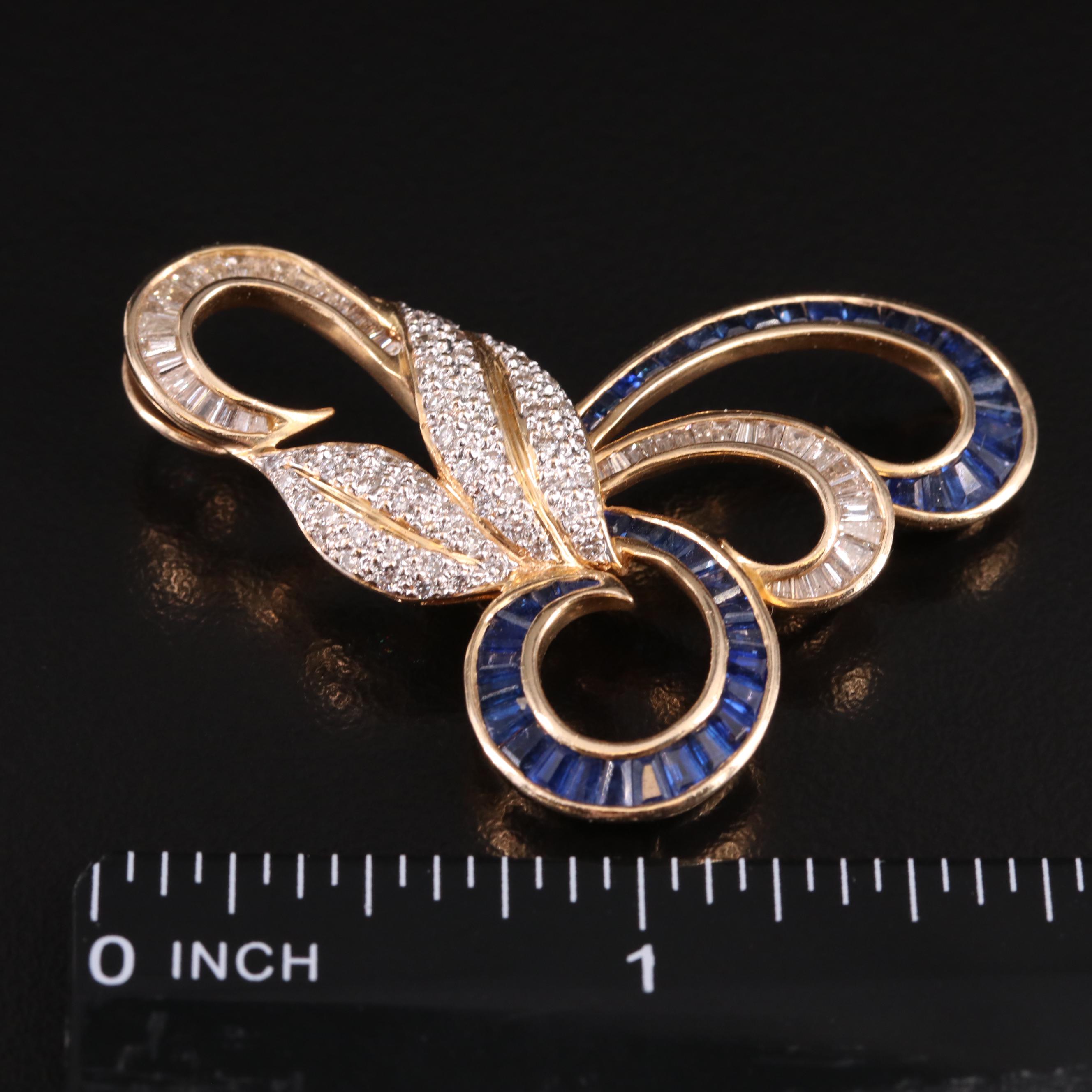 14K Sapphire and Diamond Pendant Slide
