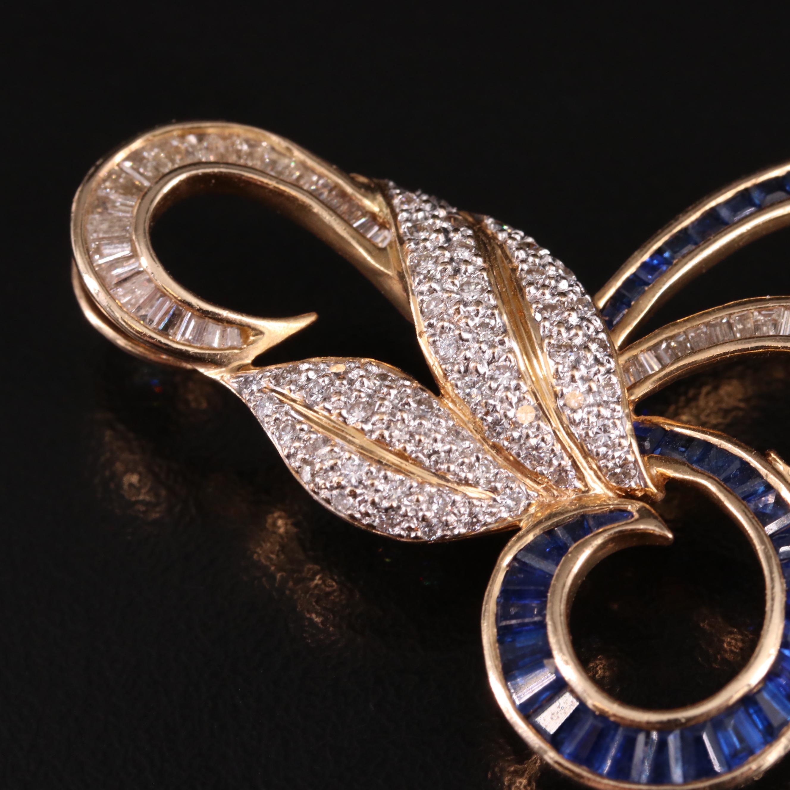 14K Sapphire and Diamond Pendant Slide