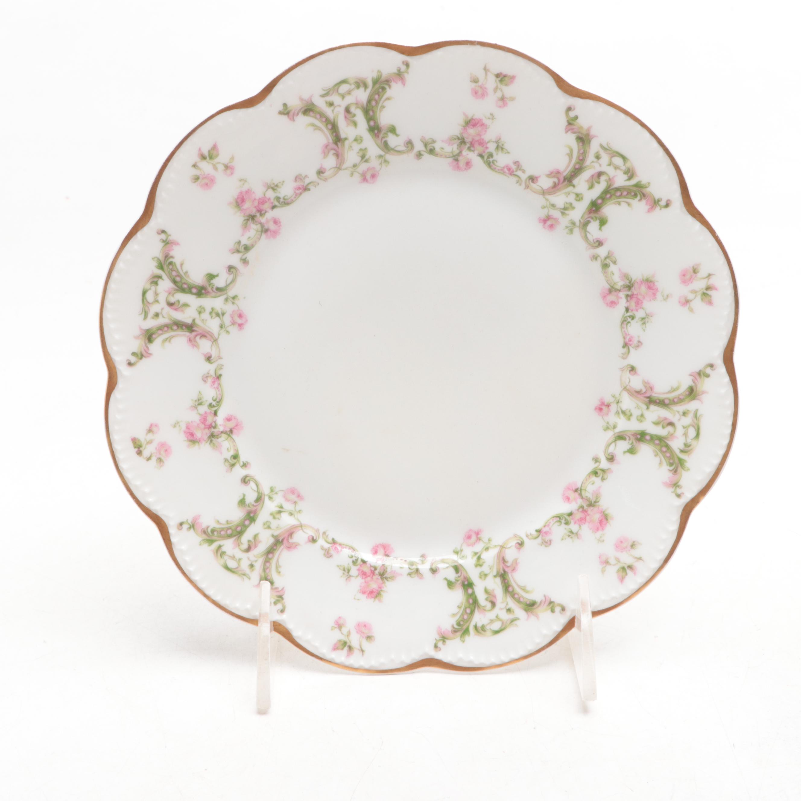 Haviland Pink Rose Porcelain Dinnerware, Early to Mid-20th Century