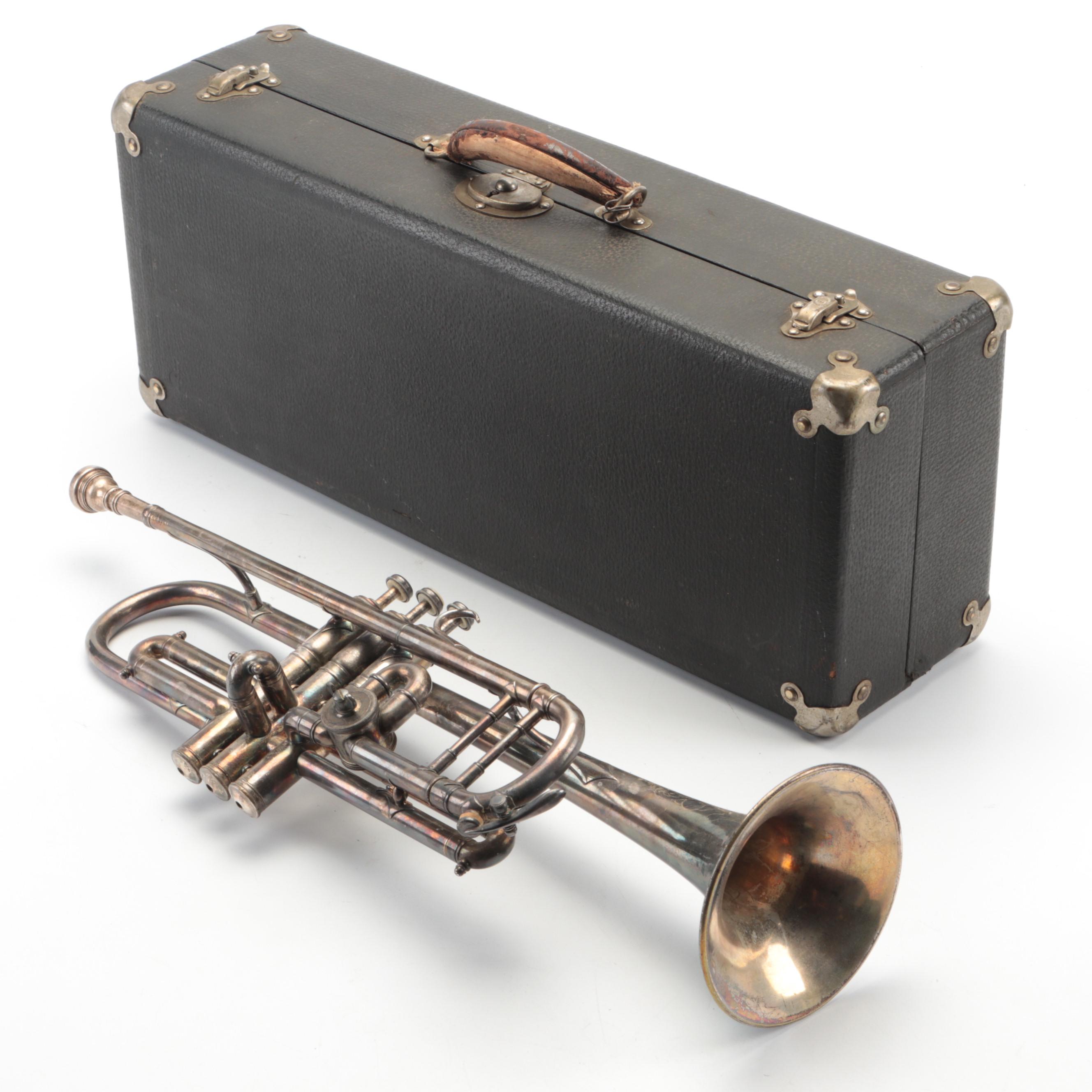 Besson & Co. Prototype Bb/A Trumpet with Case, Early/ Mid-20th Century