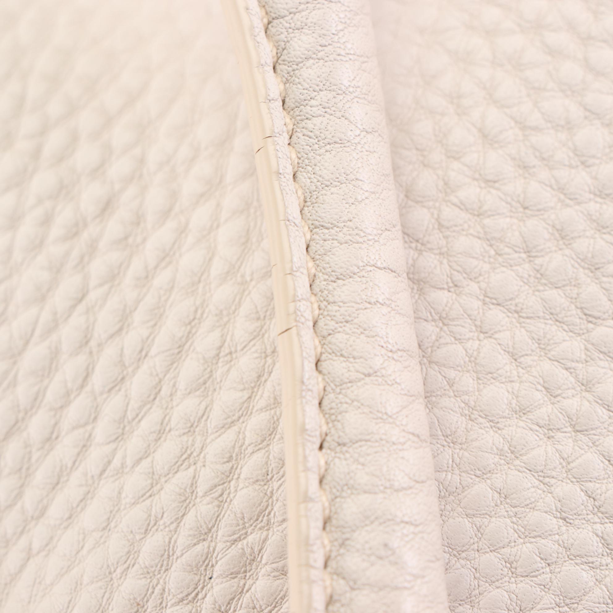 Prada Medium Tote BN2534 in Talco Vitello Daino Leather