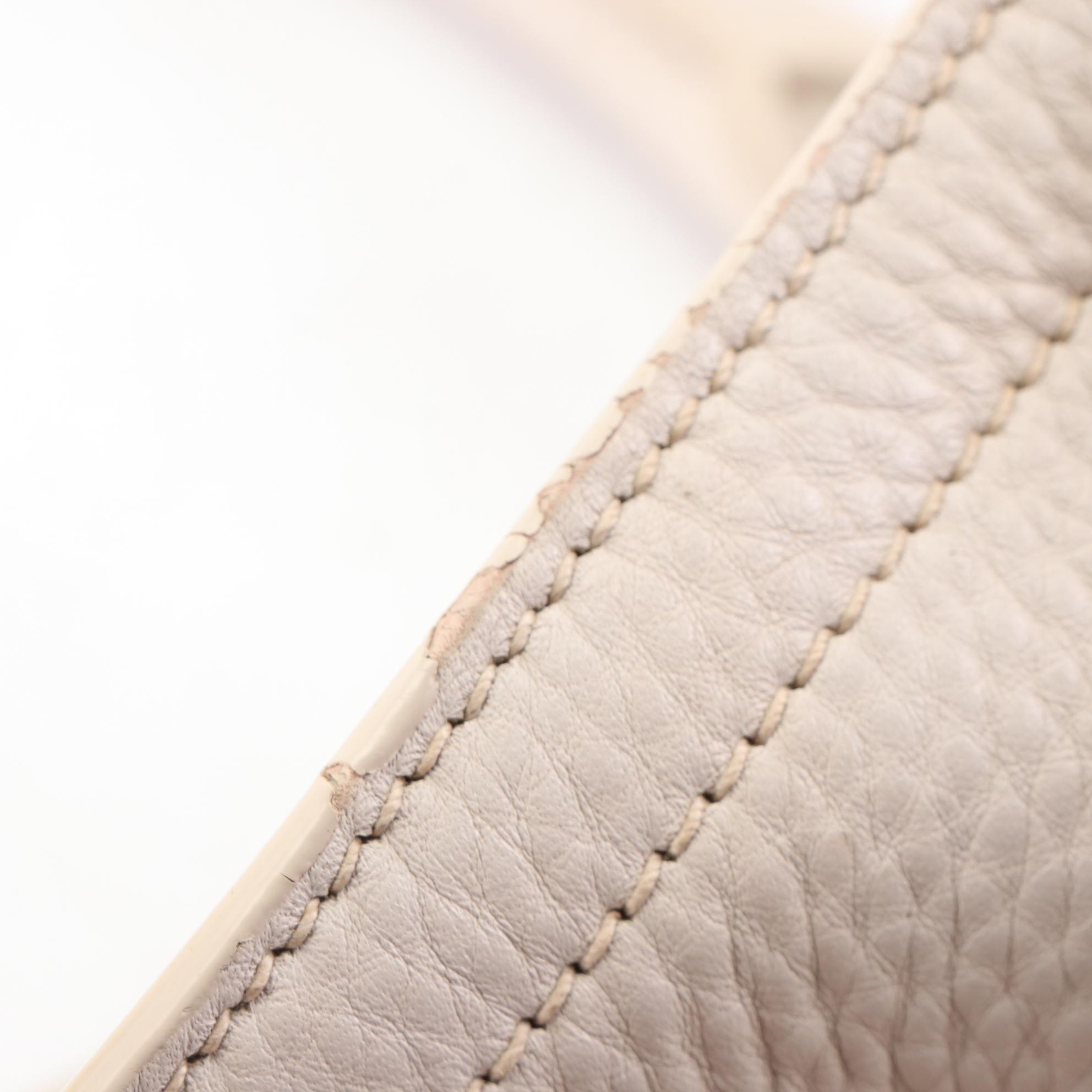 Prada Medium Tote BN2534 in Talco Vitello Daino Leather