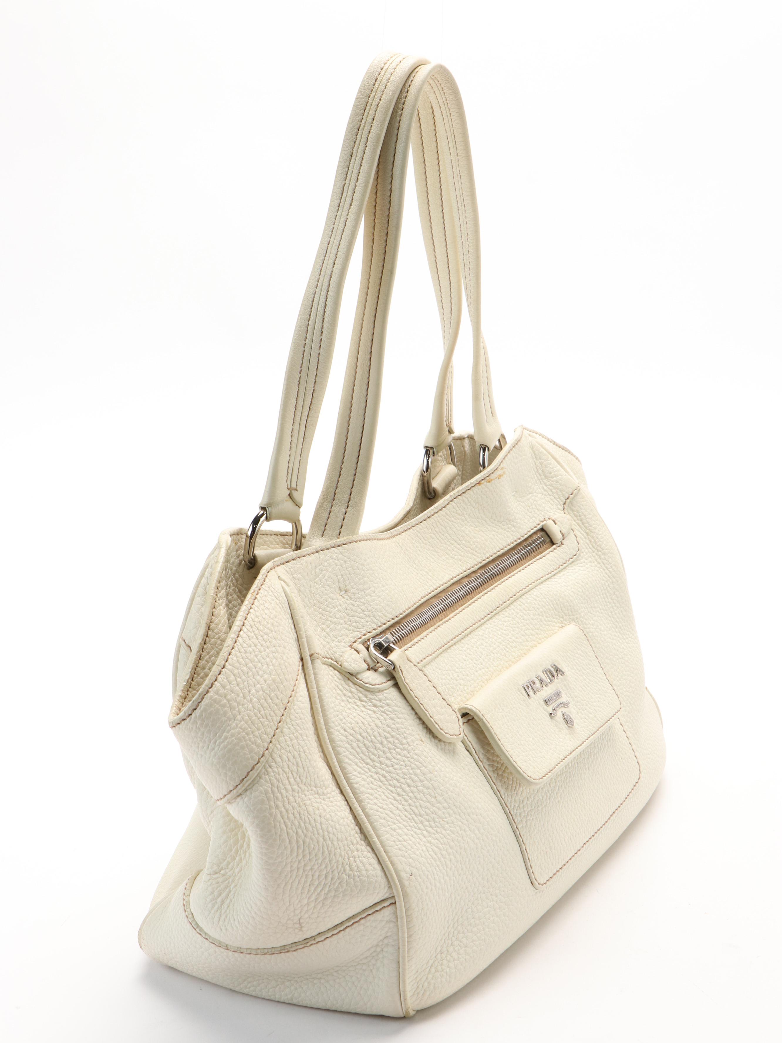 Prada Front Pocket Tote in Vitello Daino Leather