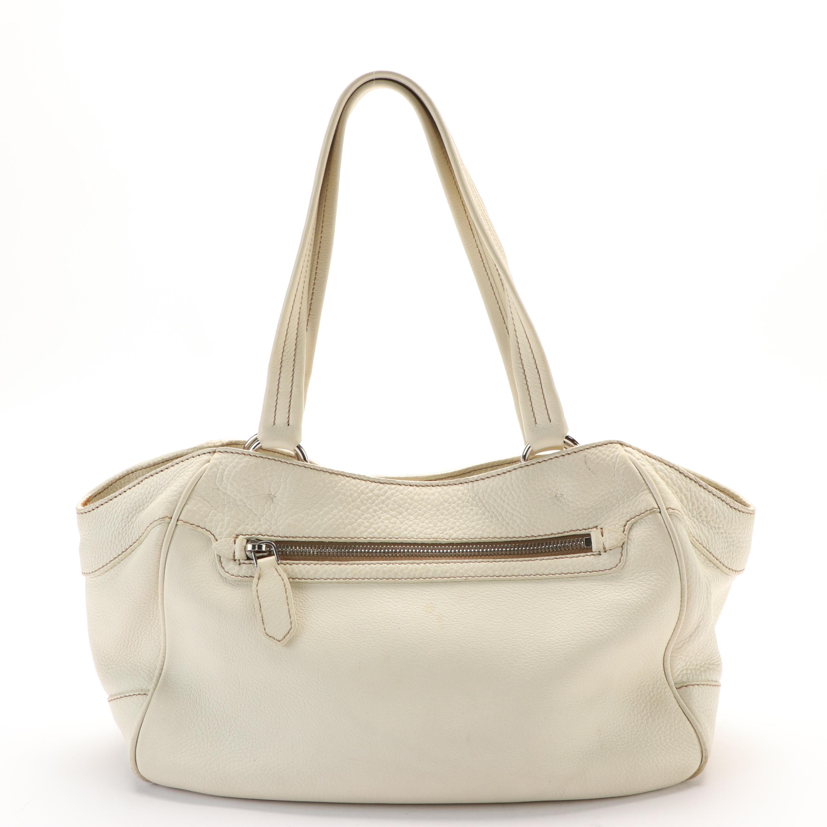 Prada Front Pocket Tote in Vitello Daino Leather