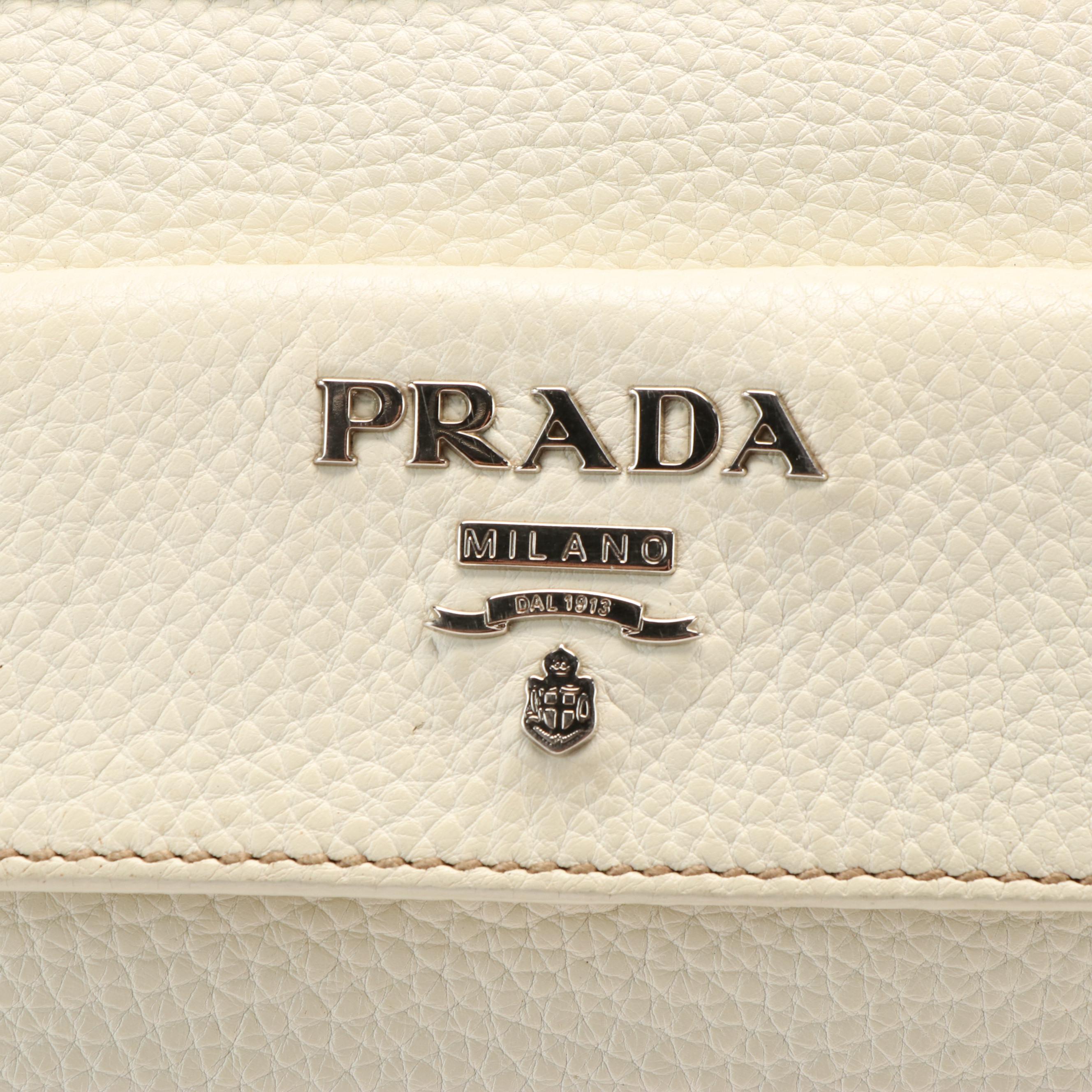 Prada Front Pocket Tote in Vitello Daino Leather