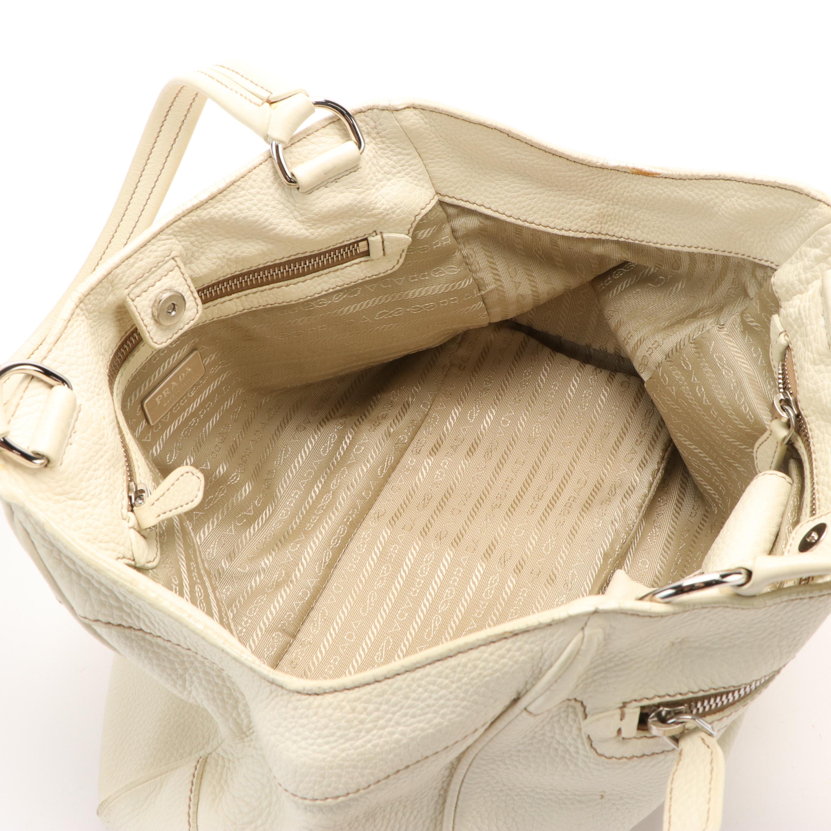 Prada Front Pocket Tote in Vitello Daino Leather