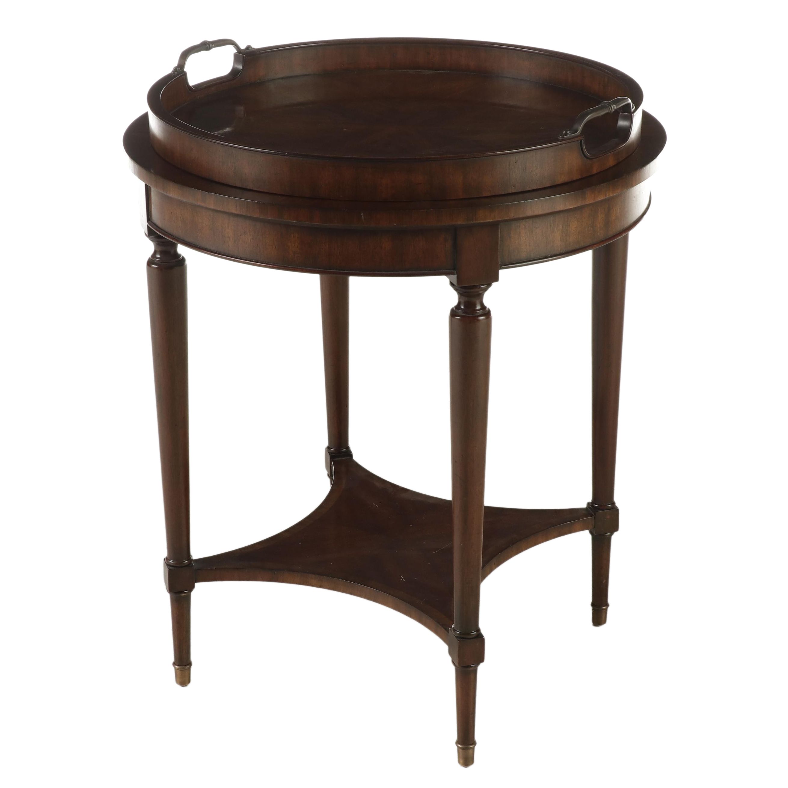 Heritage Home Group Federal Style Mahogany Tray-Top Side Table