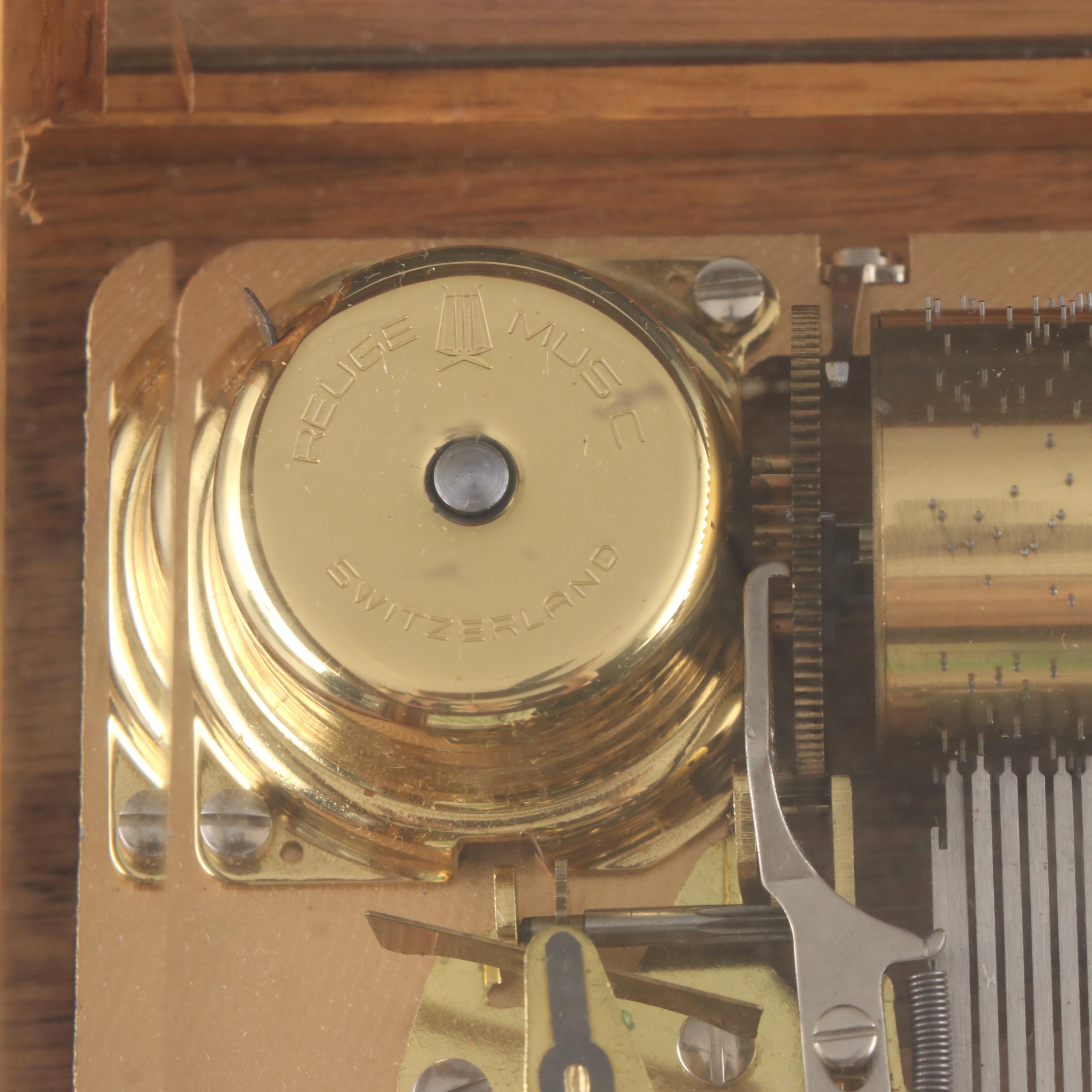 Silver Plate Music Box with Reuge Music Glass Music Box, Musical Decanter