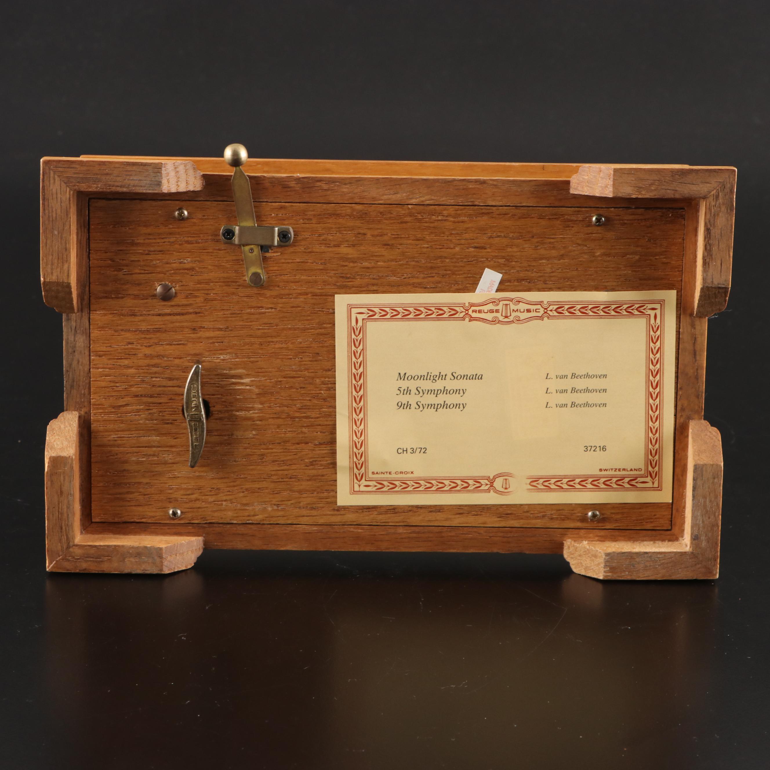 Silver Plate Music Box with Reuge Music Glass Music Box, Musical Decanter