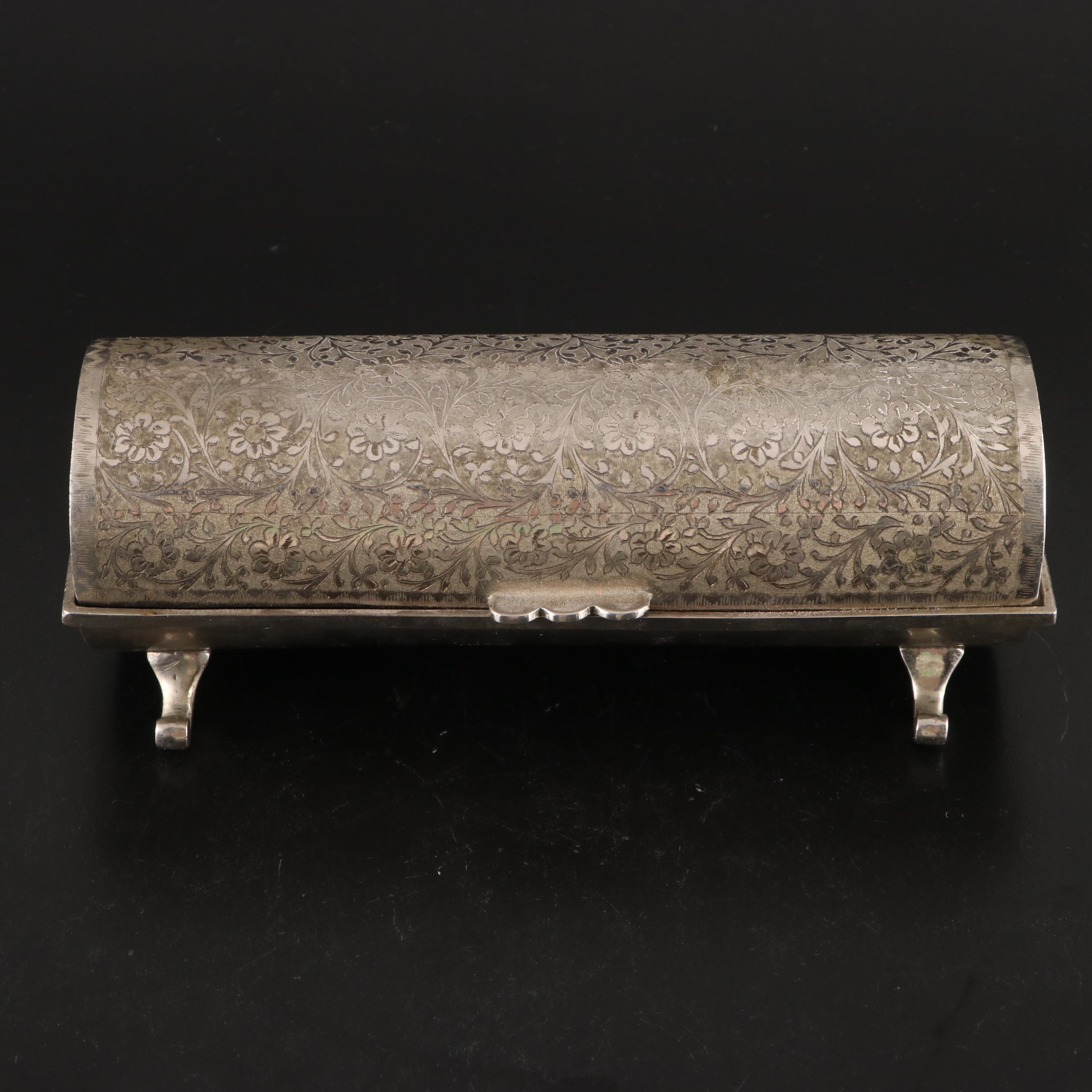 Silver Plate Music Box with Reuge Music Glass Music Box, Musical Decanter