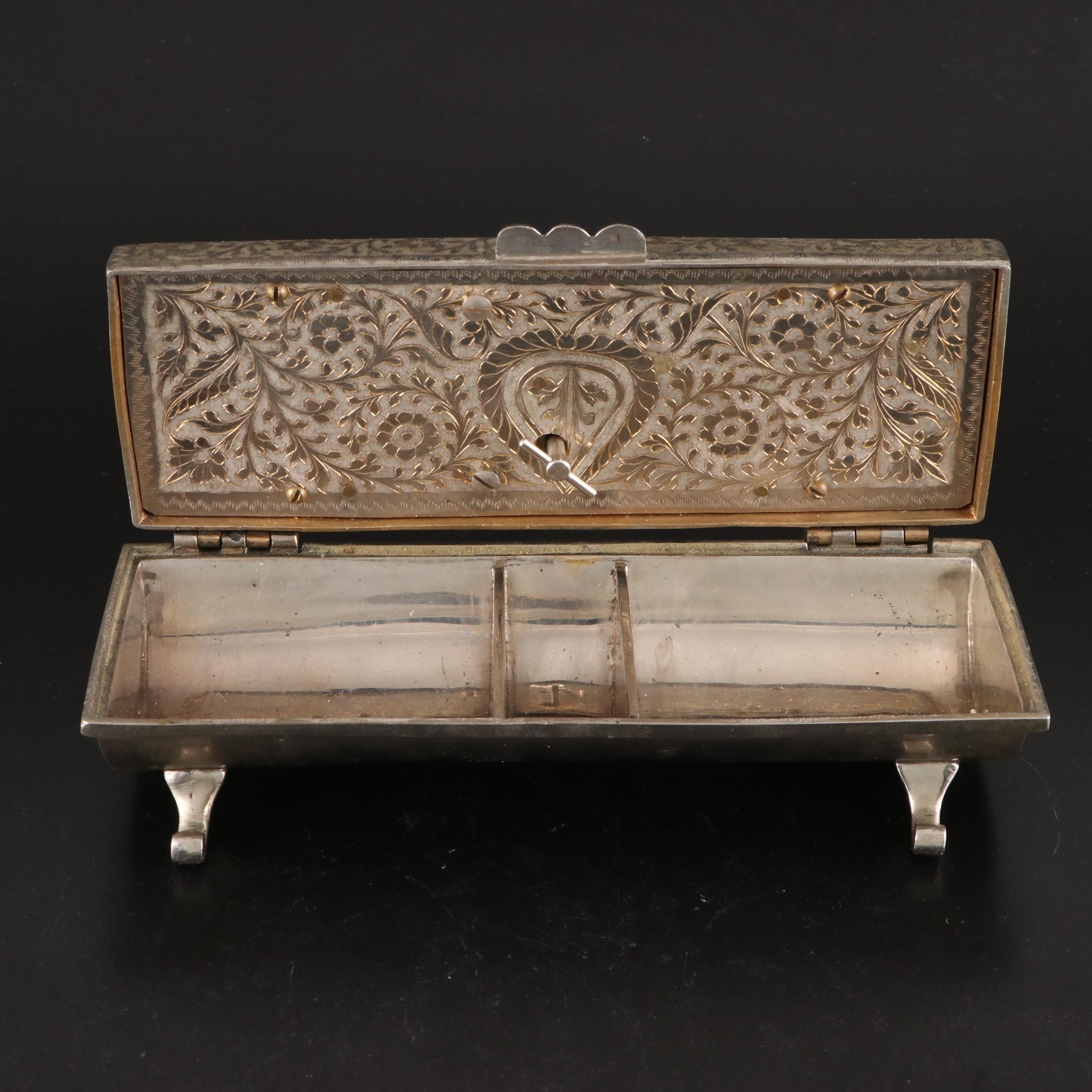 Silver Plate Music Box with Reuge Music Glass Music Box, Musical Decanter