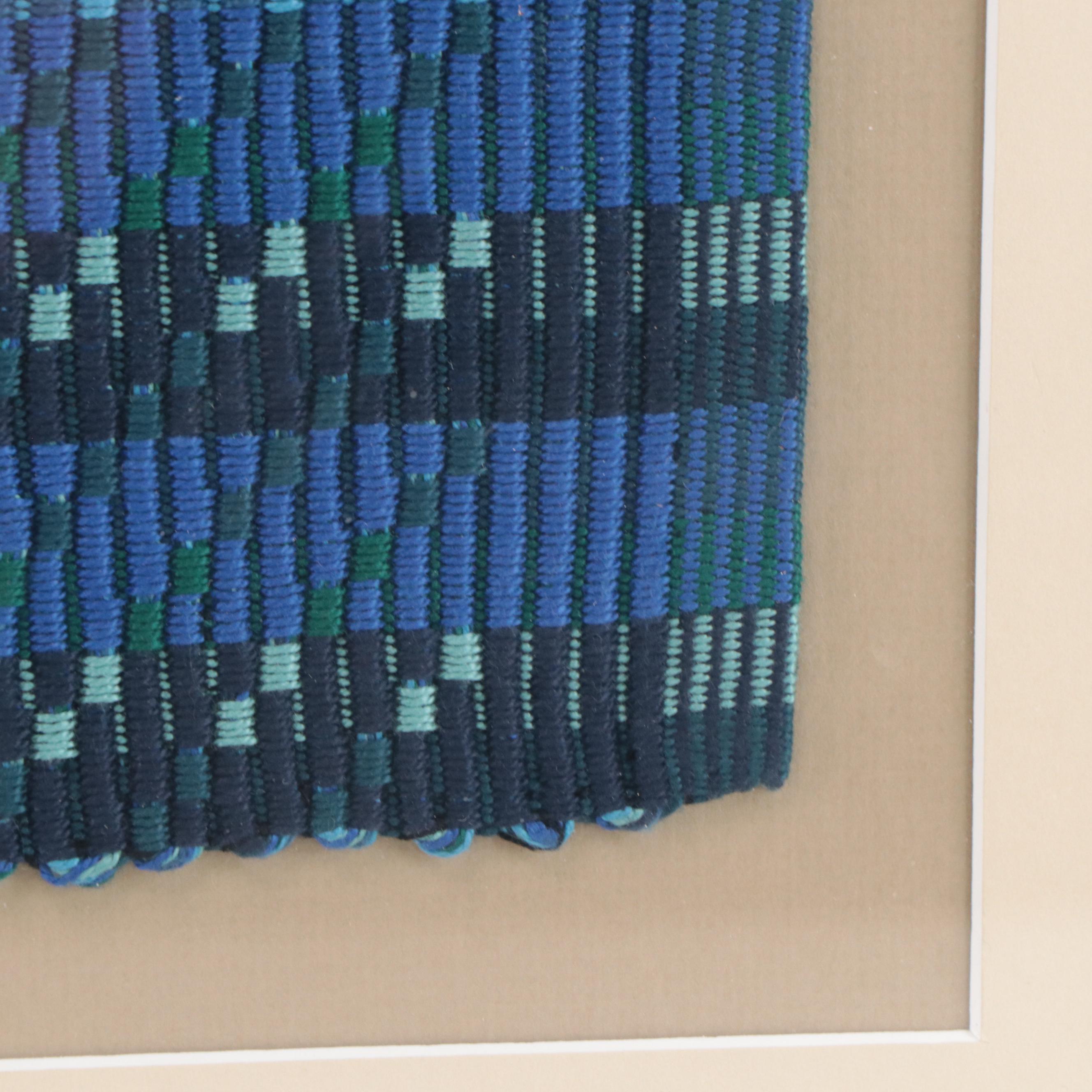 Scandinavian Style Ripsmatta Handwoven Mat in Frame