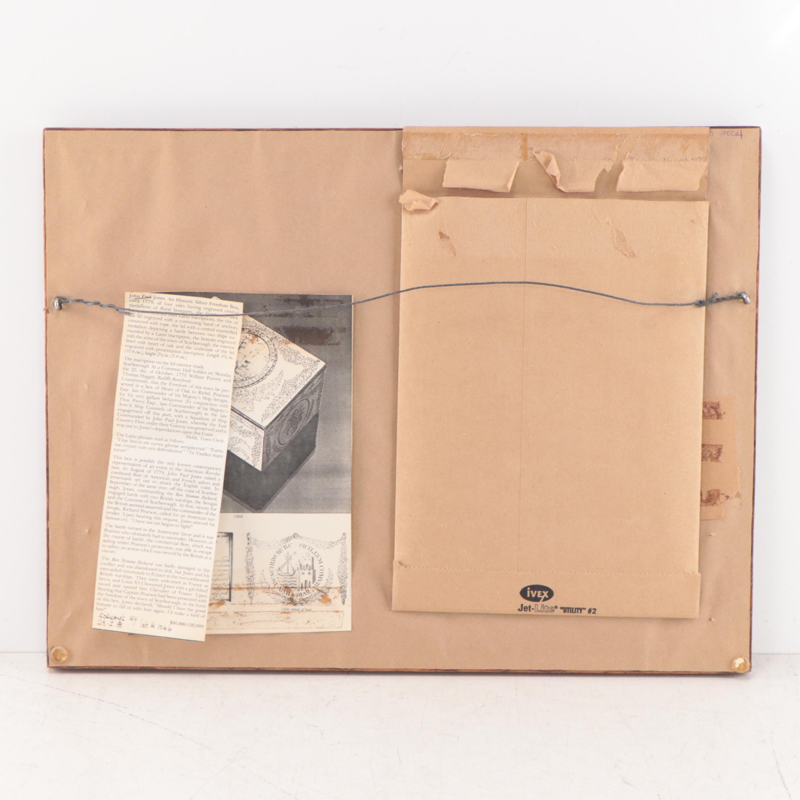 Balthasar Leizelt Engraving After Richard Paton of Revolutionary War Navy Battle